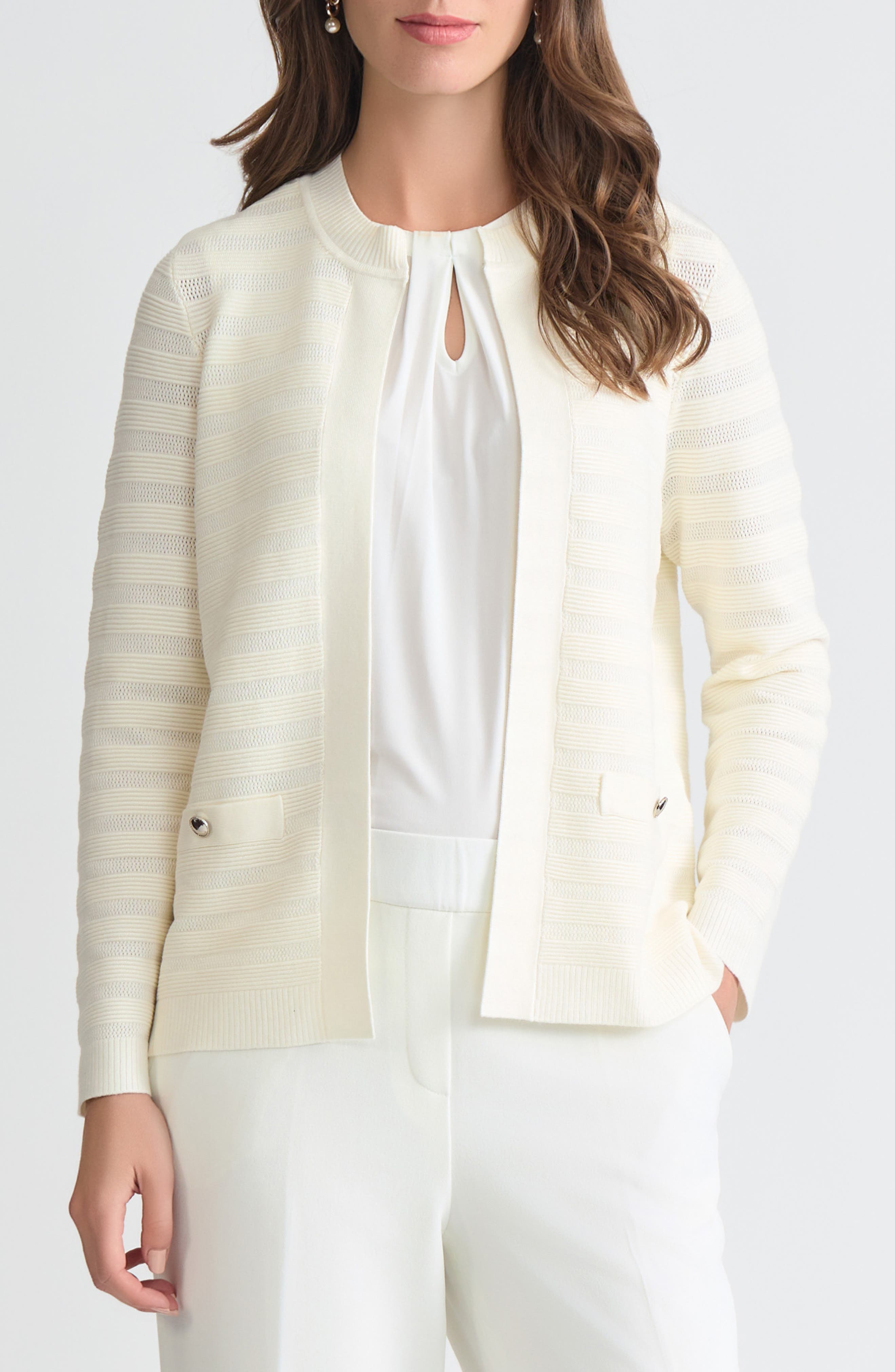 Kissing Front Ottoman Stitch Cardigan - image 1