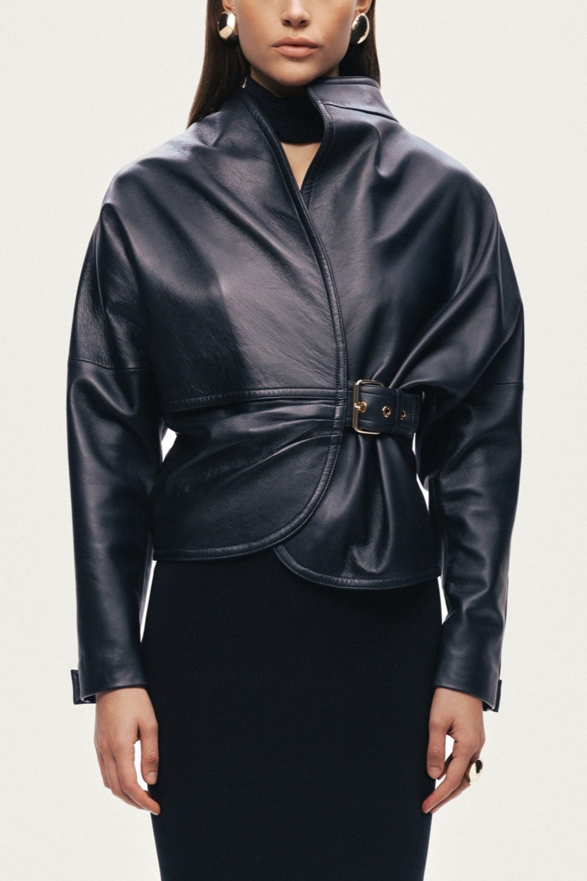 Leather Wrap Jacket - image 1