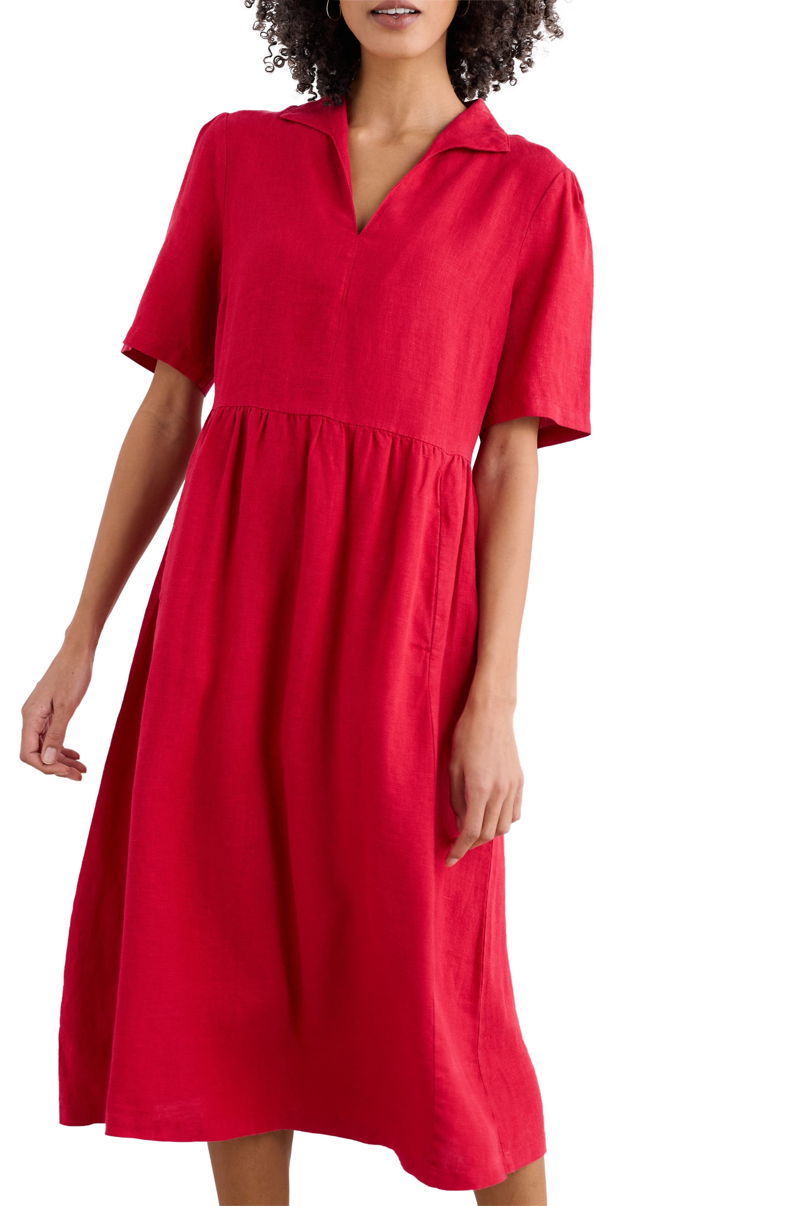 Fen Violet Linen Midi Shirtdress - image 1