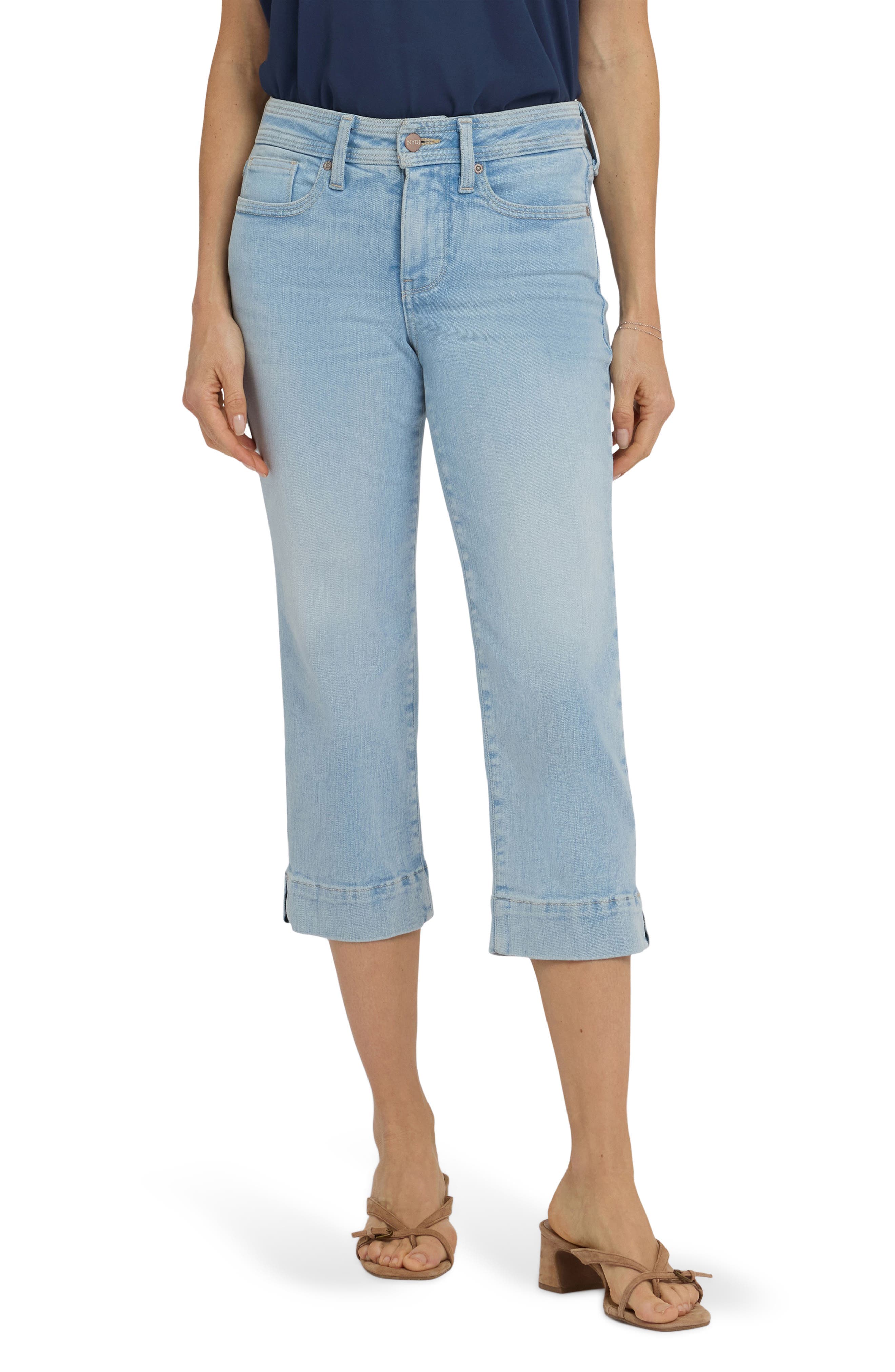 Marilyn Triple Stitch Crop Straight Leg Jeans - image 1