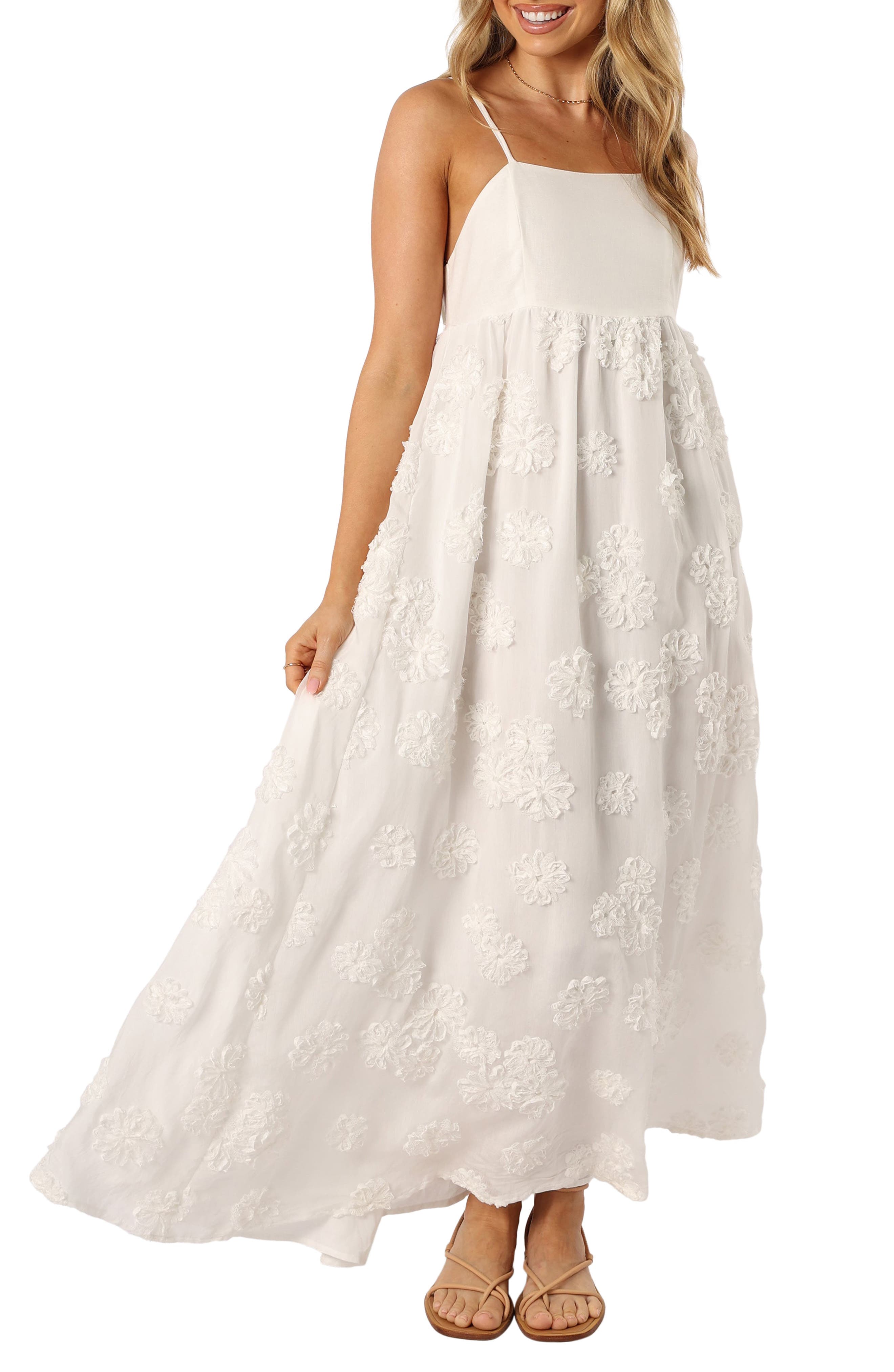 Trixie Floral Embroidery Maxi Dress - image 1