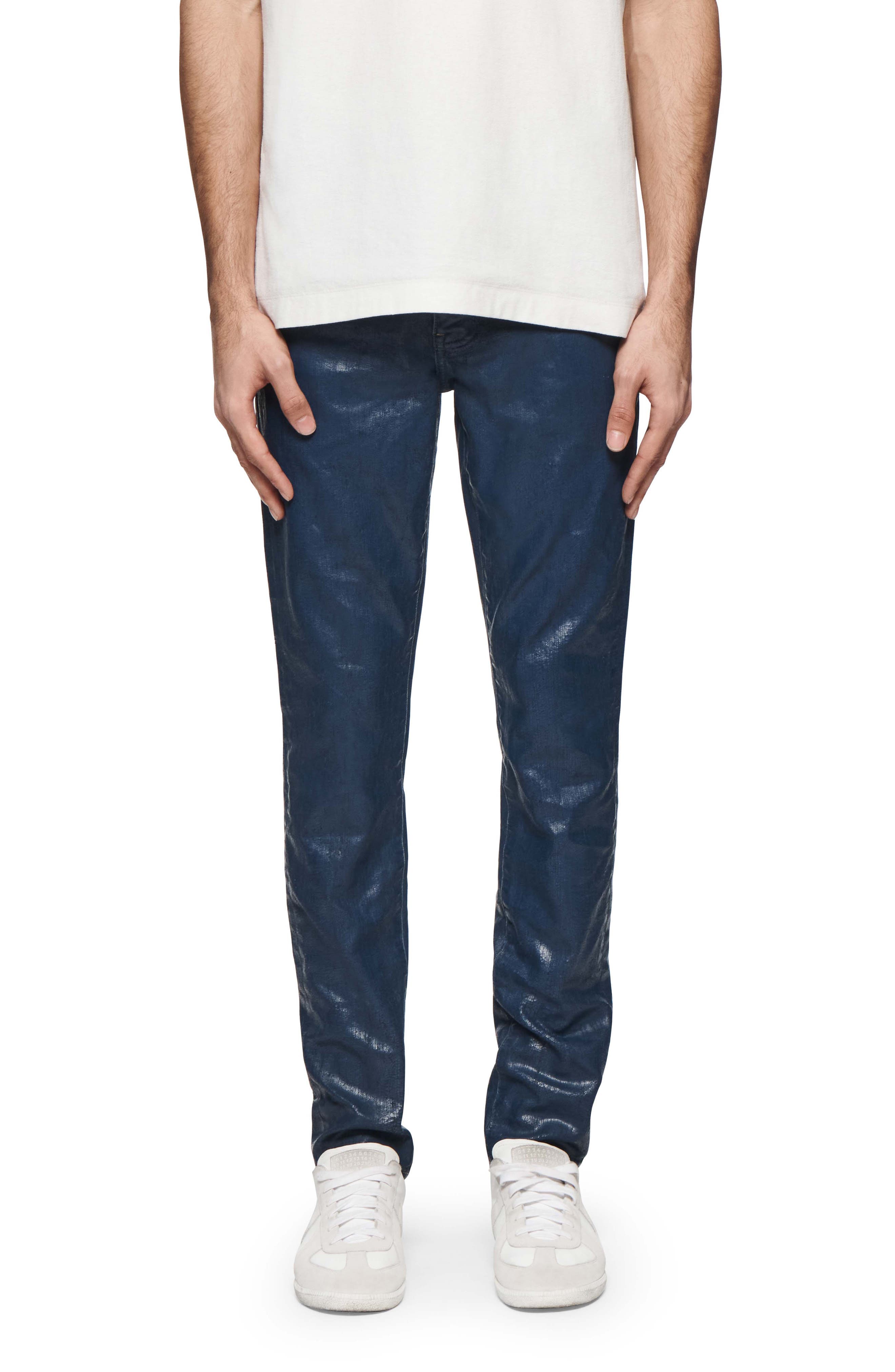 Paint Job Crackled Coated Skinny Jeans - image 1
