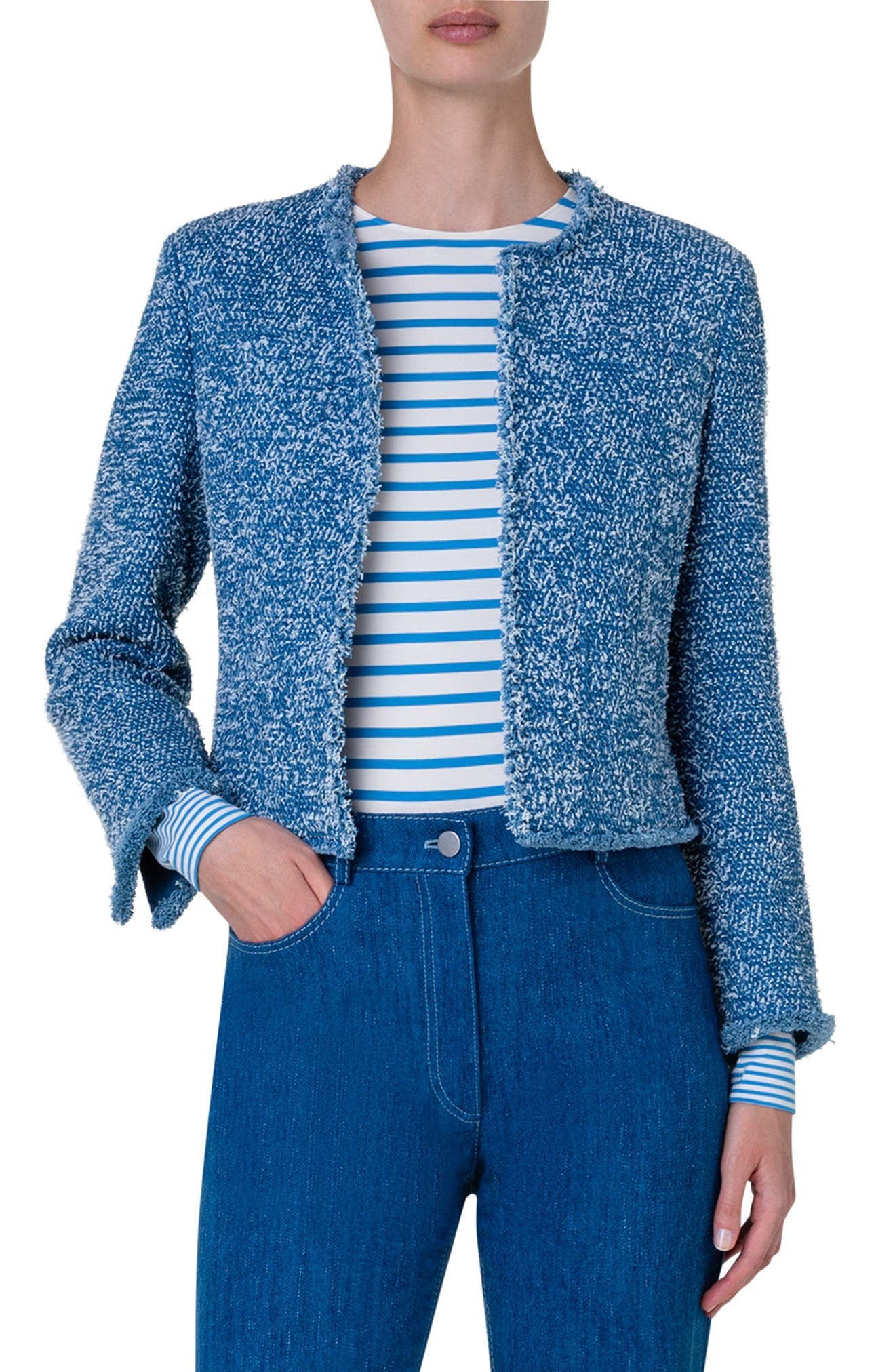 Stretch Cotton Tweed Jacket - image 1