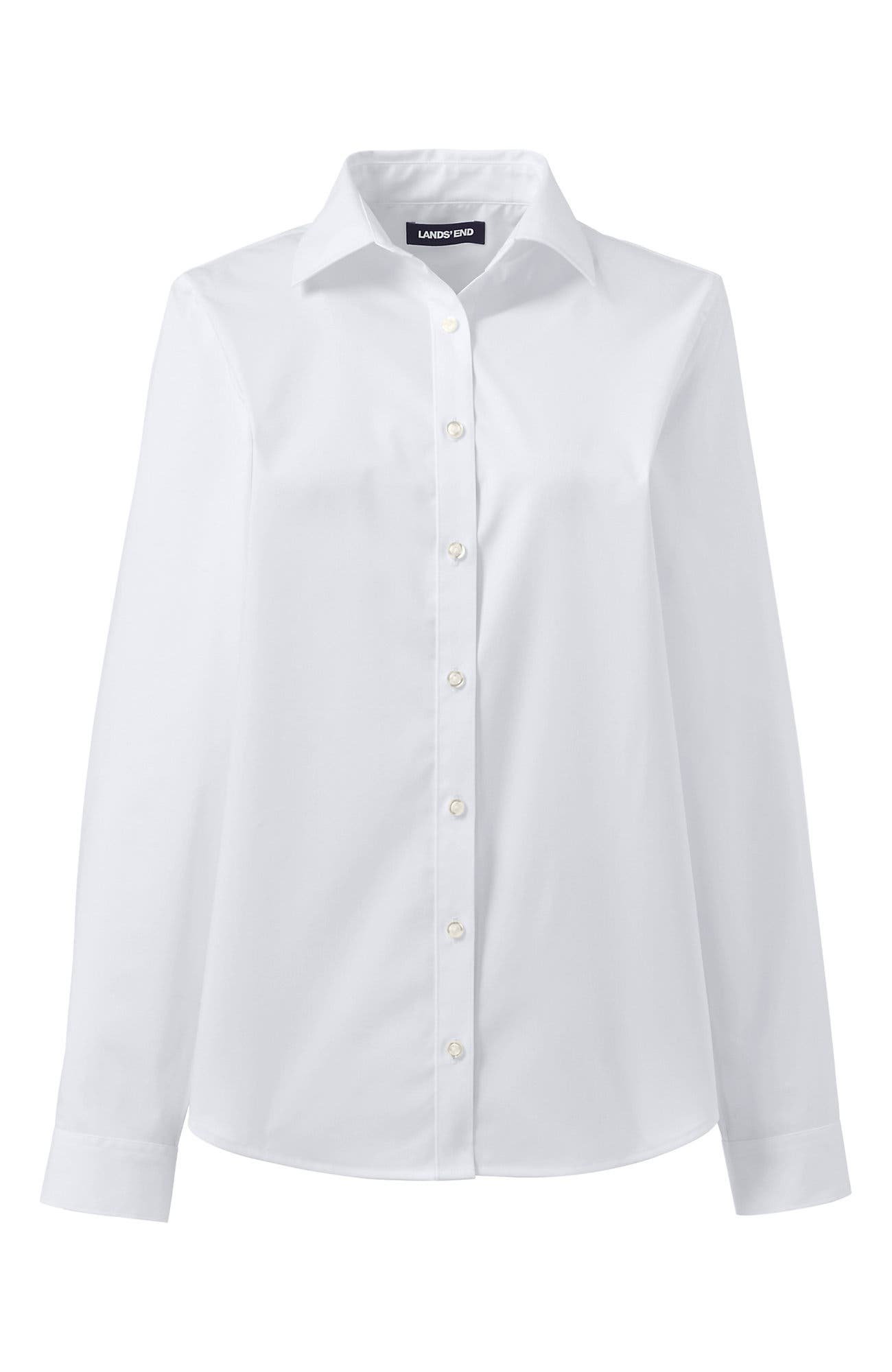 School Uniform  No Gape Long Sleeve Stretch Shirt - image 2