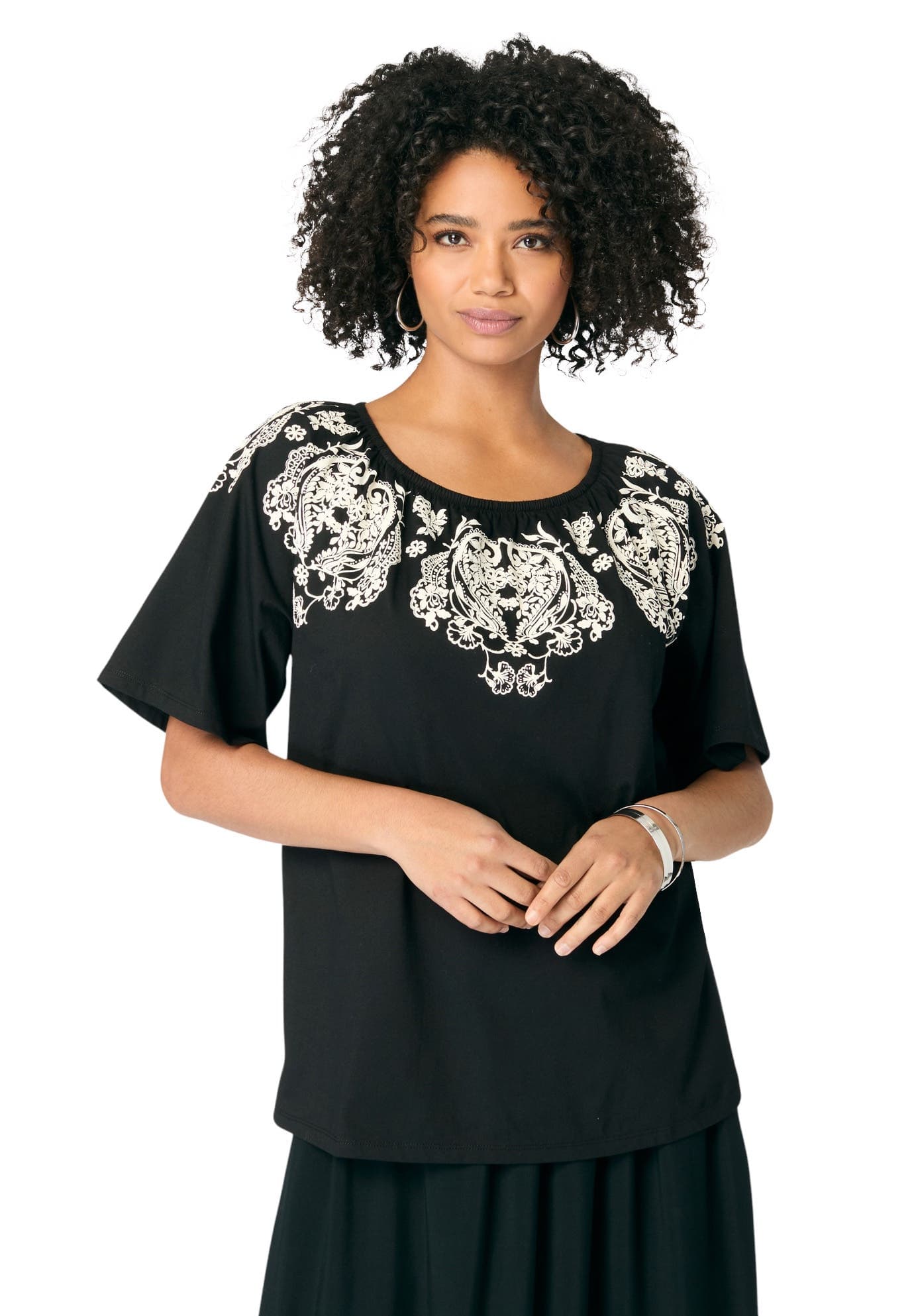 Ruffle Printed Tunic - image 1