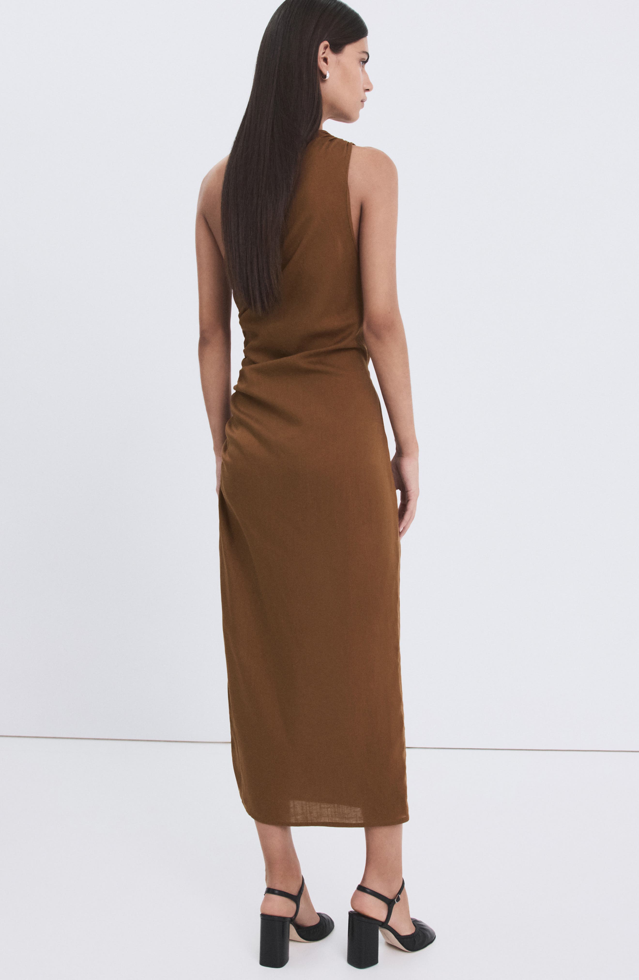Ruched One-Shoulder Maxi Dress - image 2