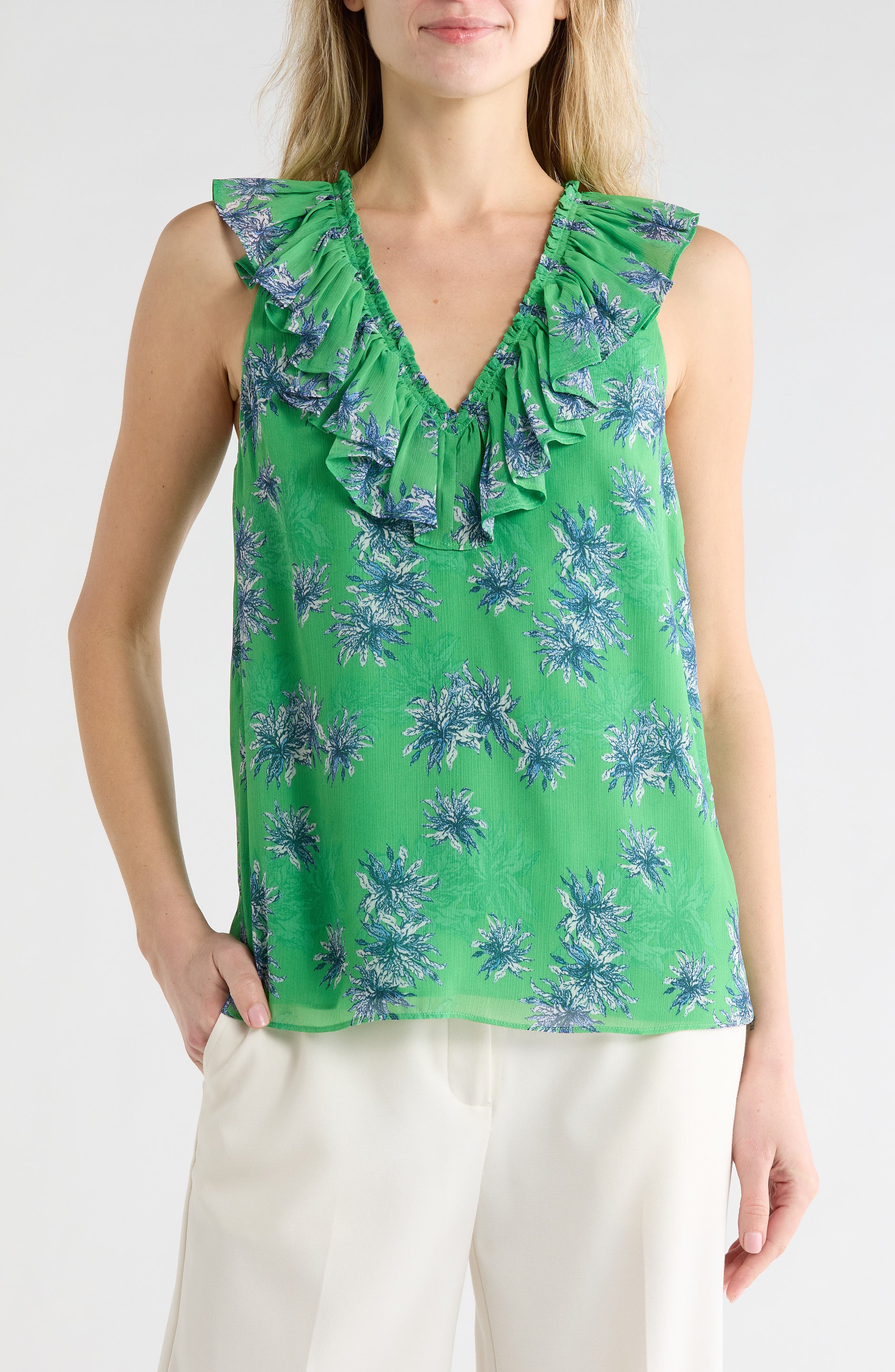 Sibyl Fern Ruffle Top - image 1