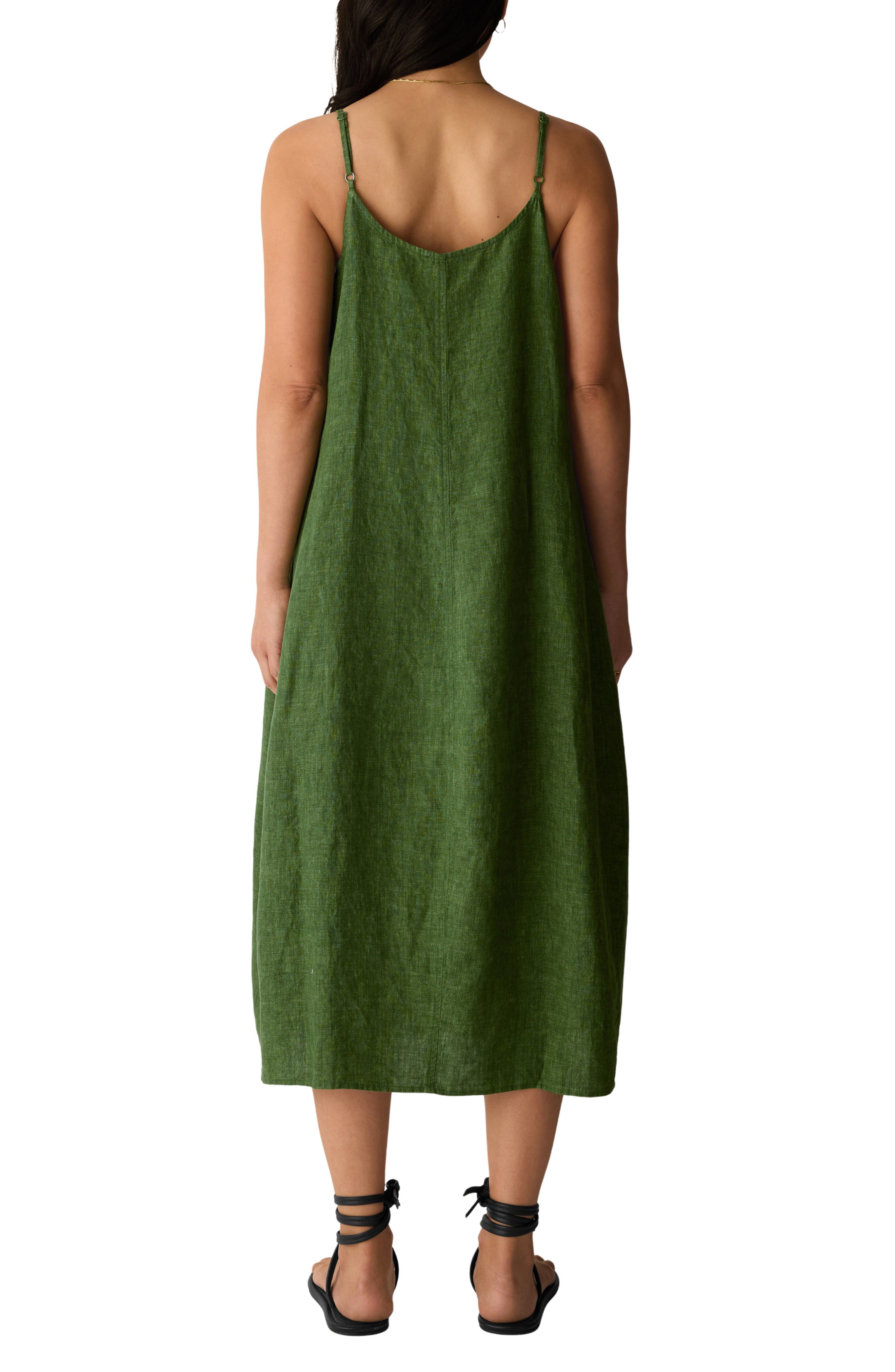 Organic Linen Lantern Shift Dress - image 2