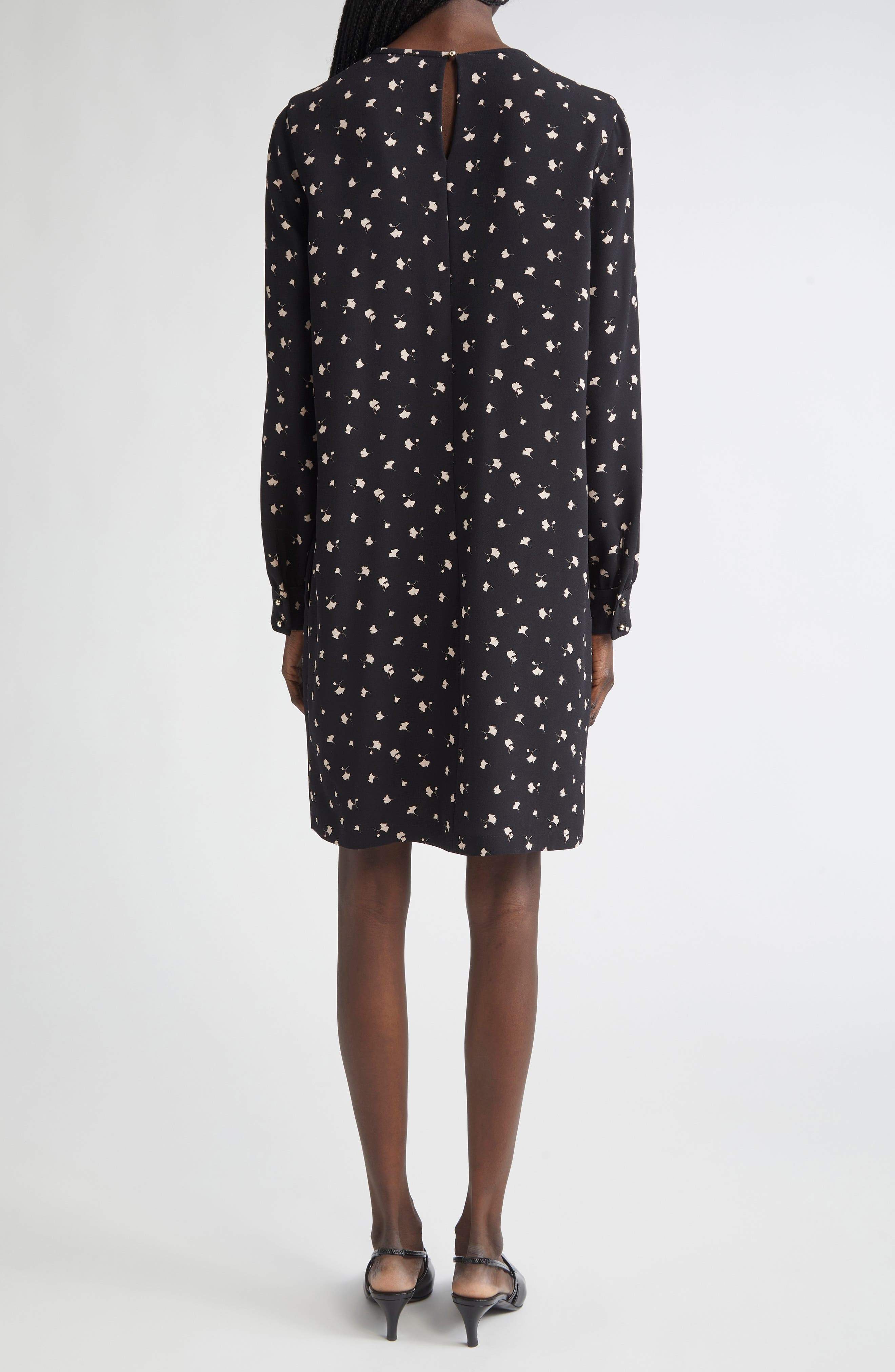 Curve Ginkgo Print Long Sleeve Dress - image 2