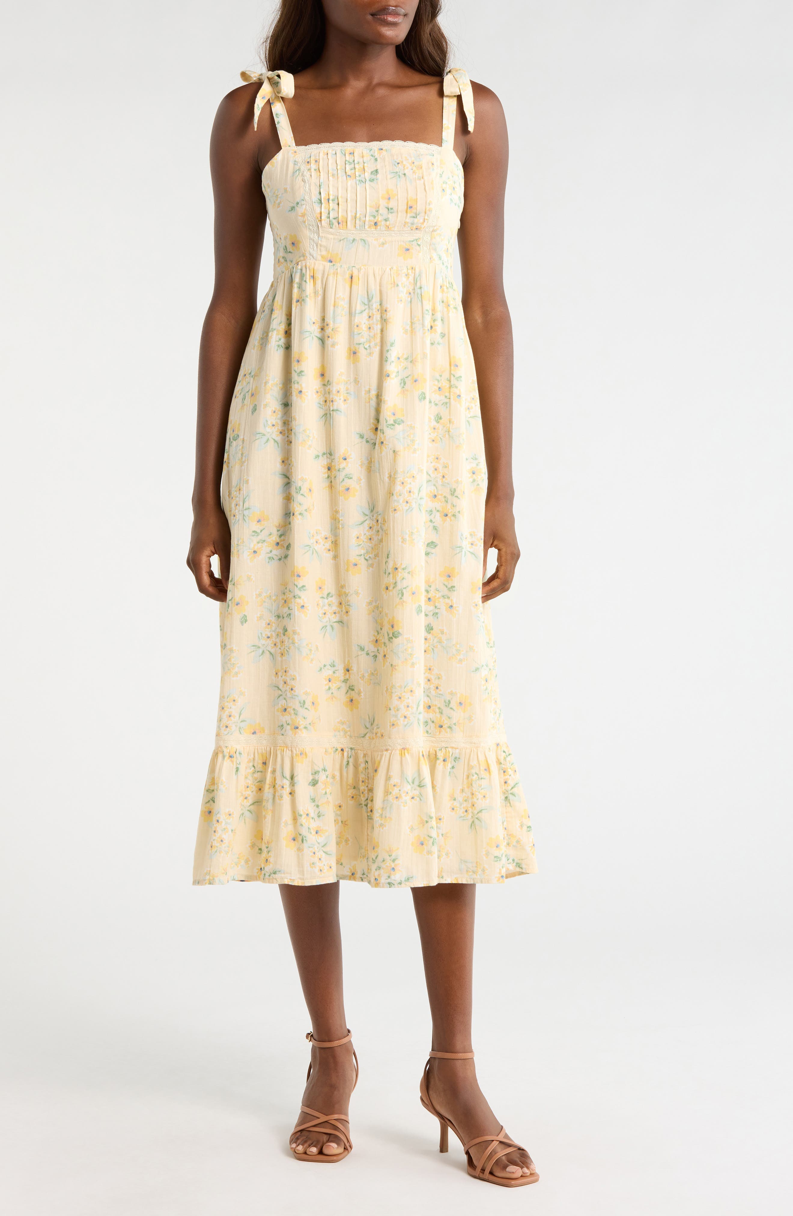 Tie Strap Sleeveless Midi Dress - image 3