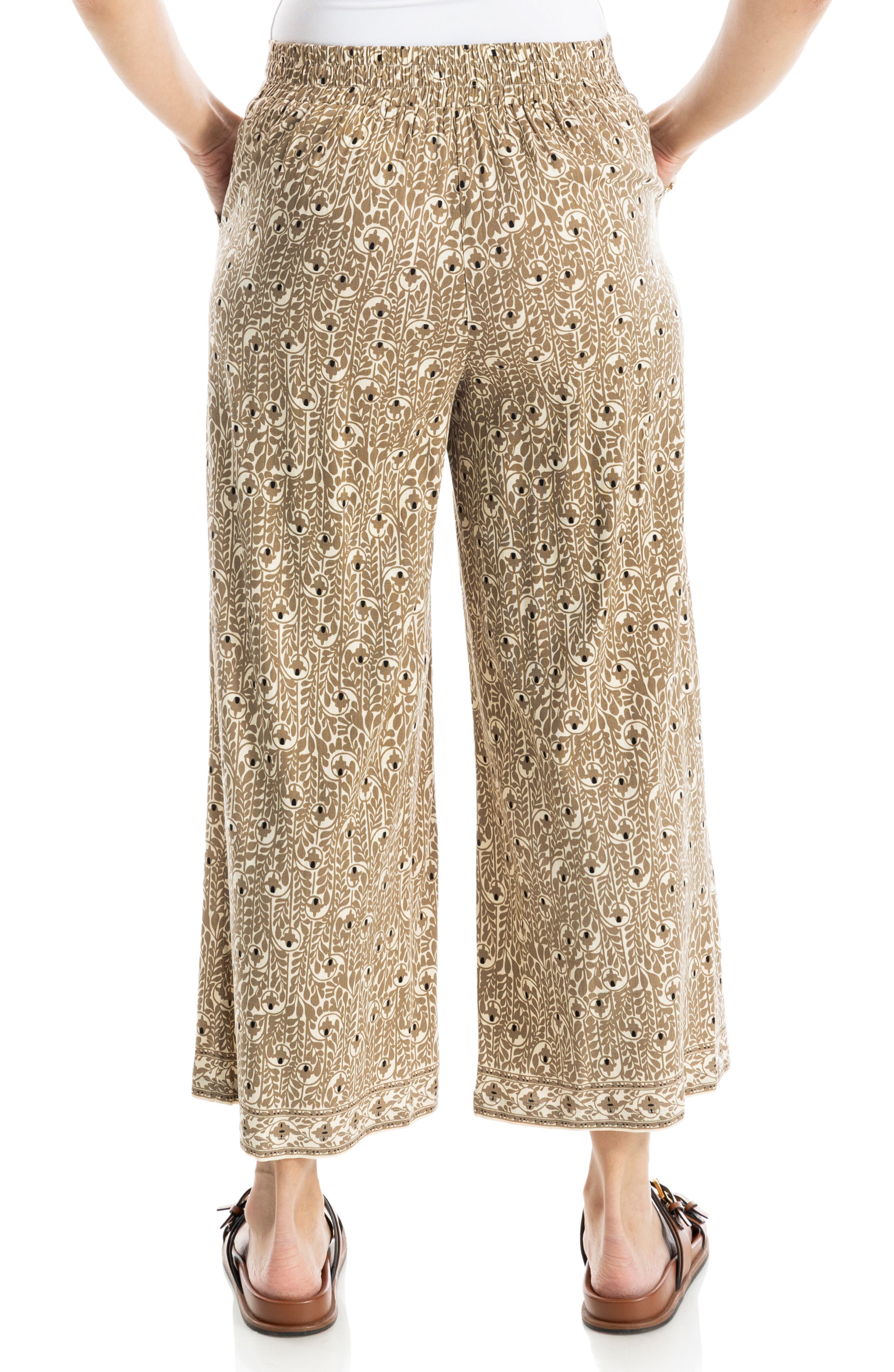 Wide Leg Pull-On Crop Pants - image 2