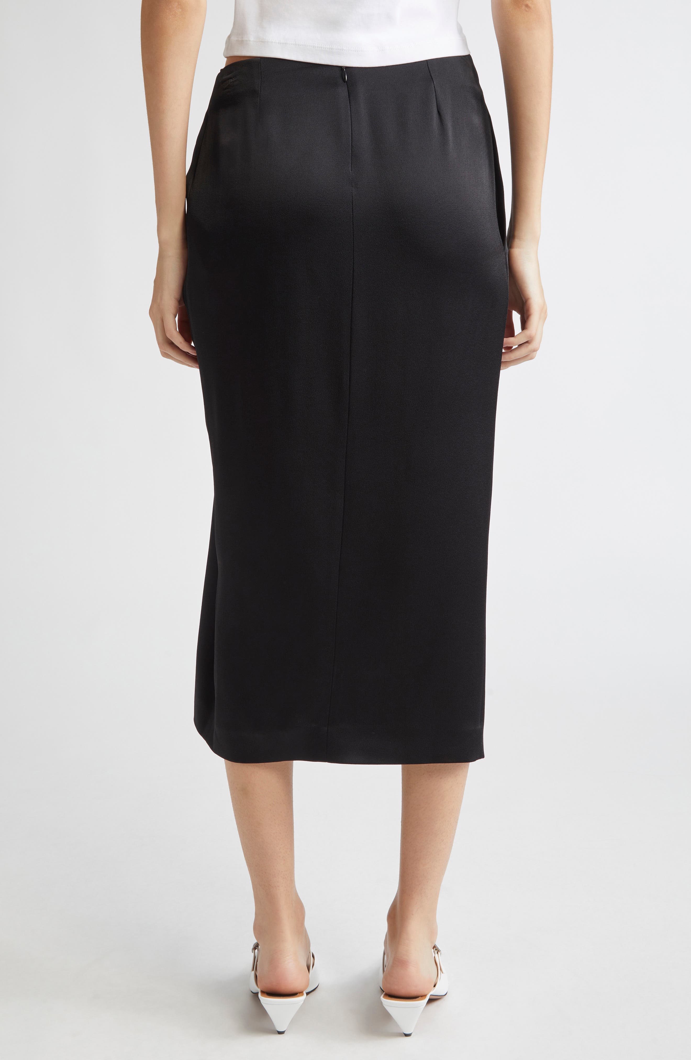 Tie Front Satin Skirt - image 2