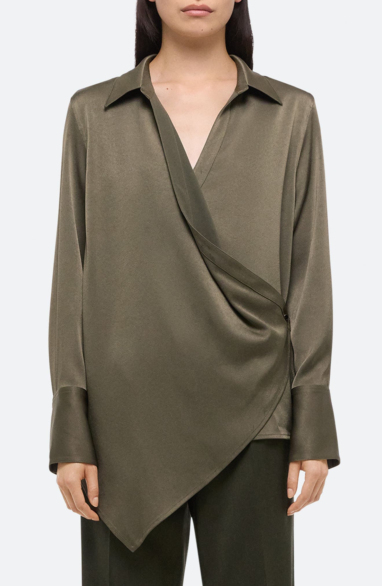 Relax Faux Wrap Shirt - image 1
