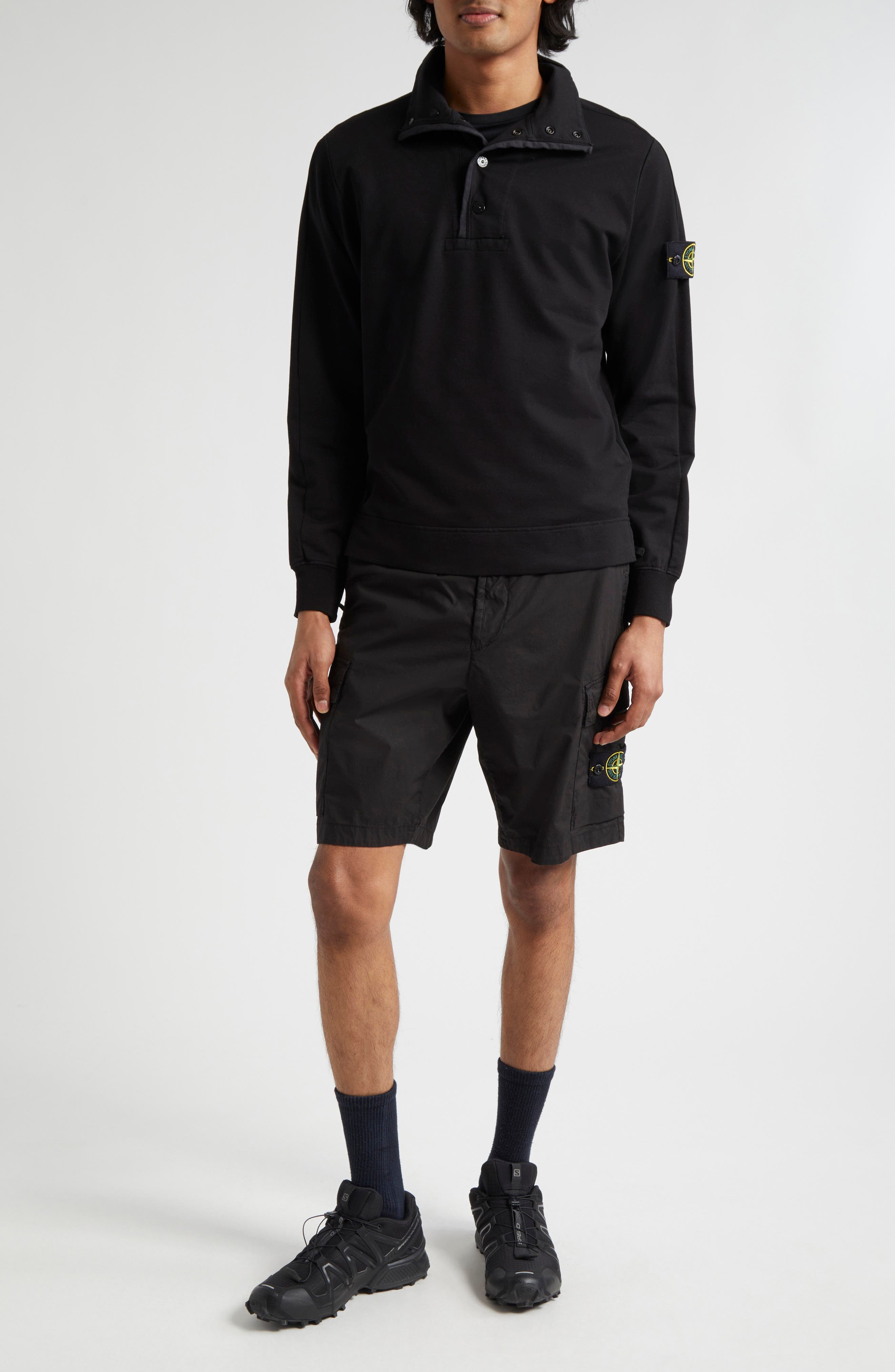 Regular Fit Stretch Cotton Cargo Bermuda Shorts - image 2