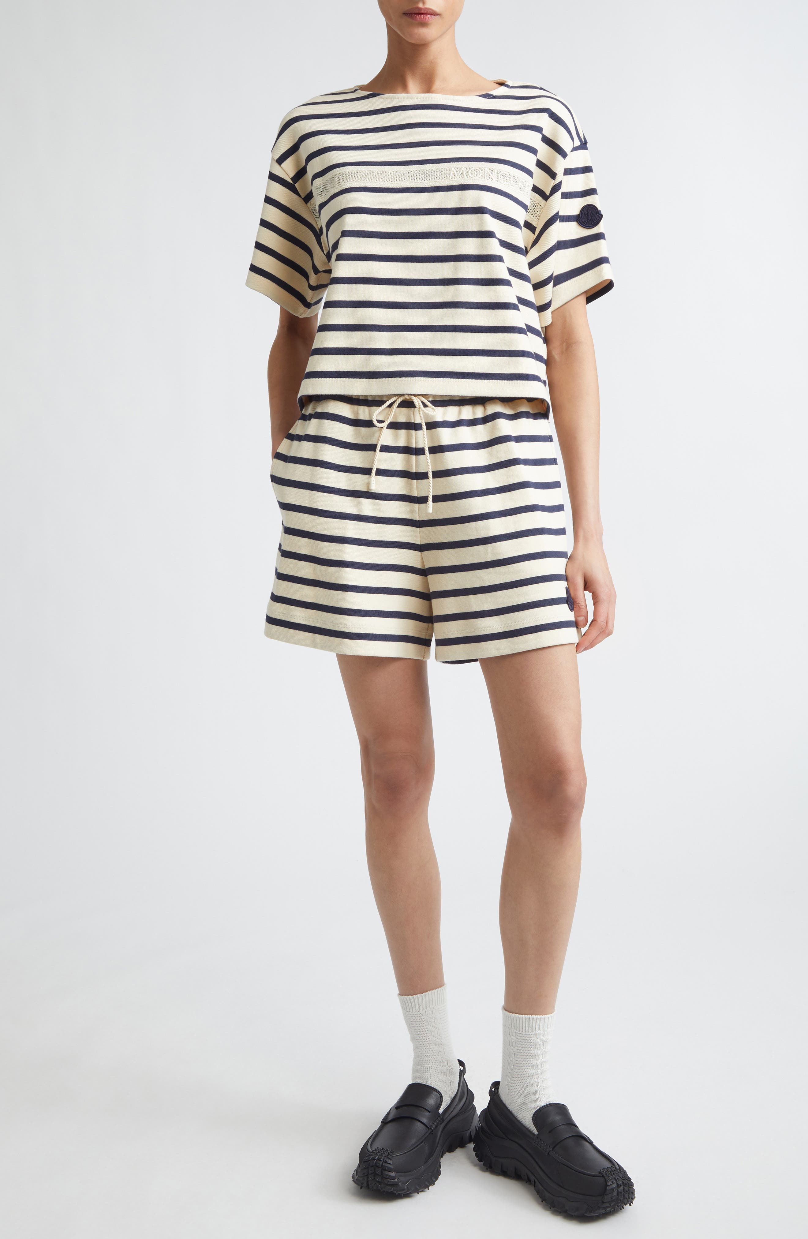 Nautical Stripe Ventilated Crop T-Shirt - image 2