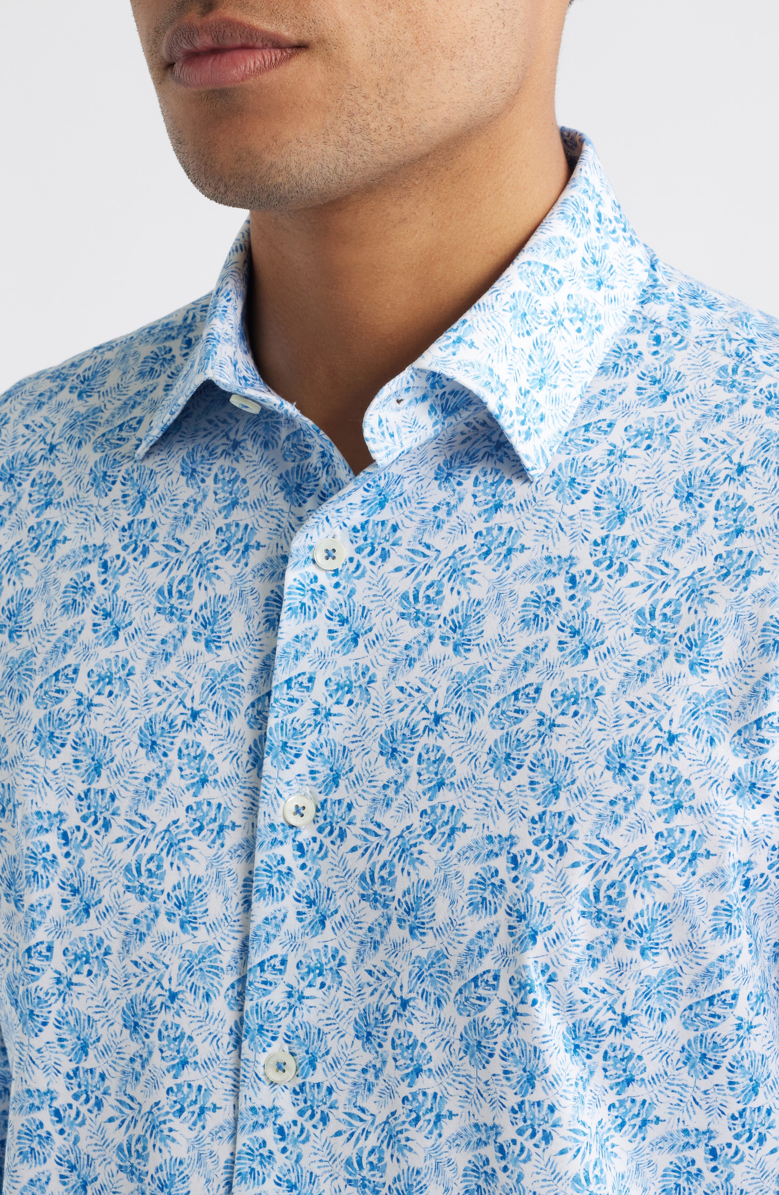 James OoohCotton Leaf Print Button-Up Shirt - image 2
