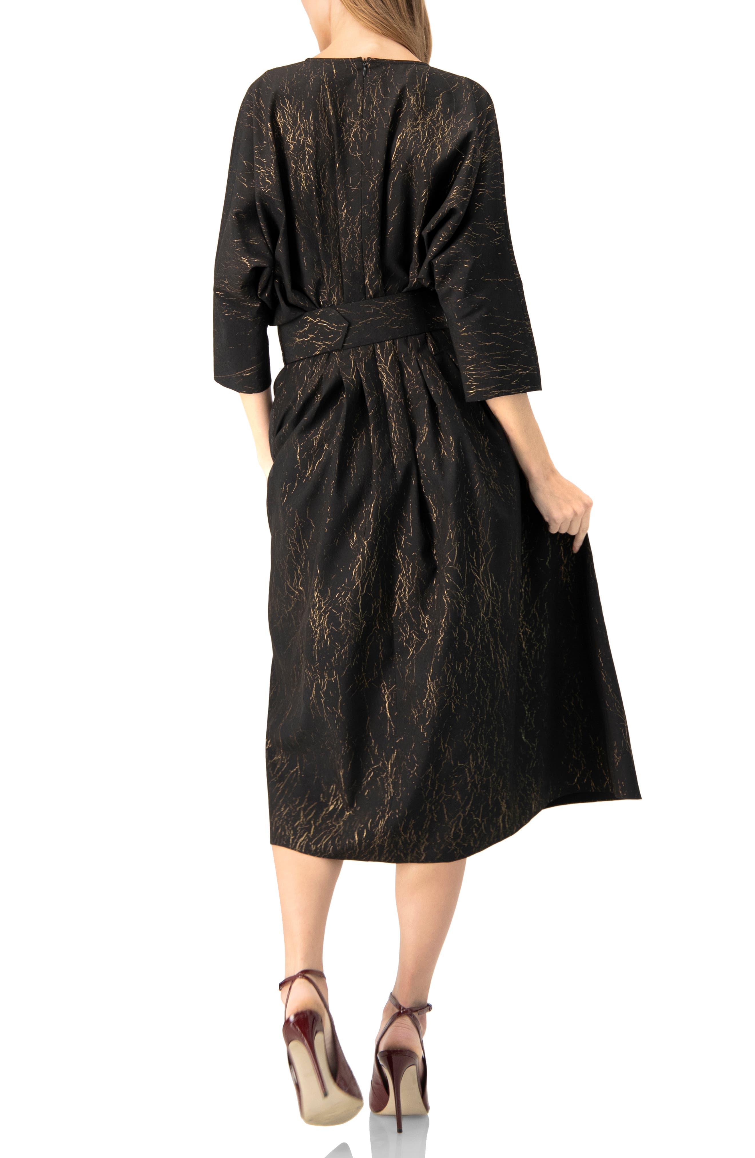 Midi Dress with Belt - image 2