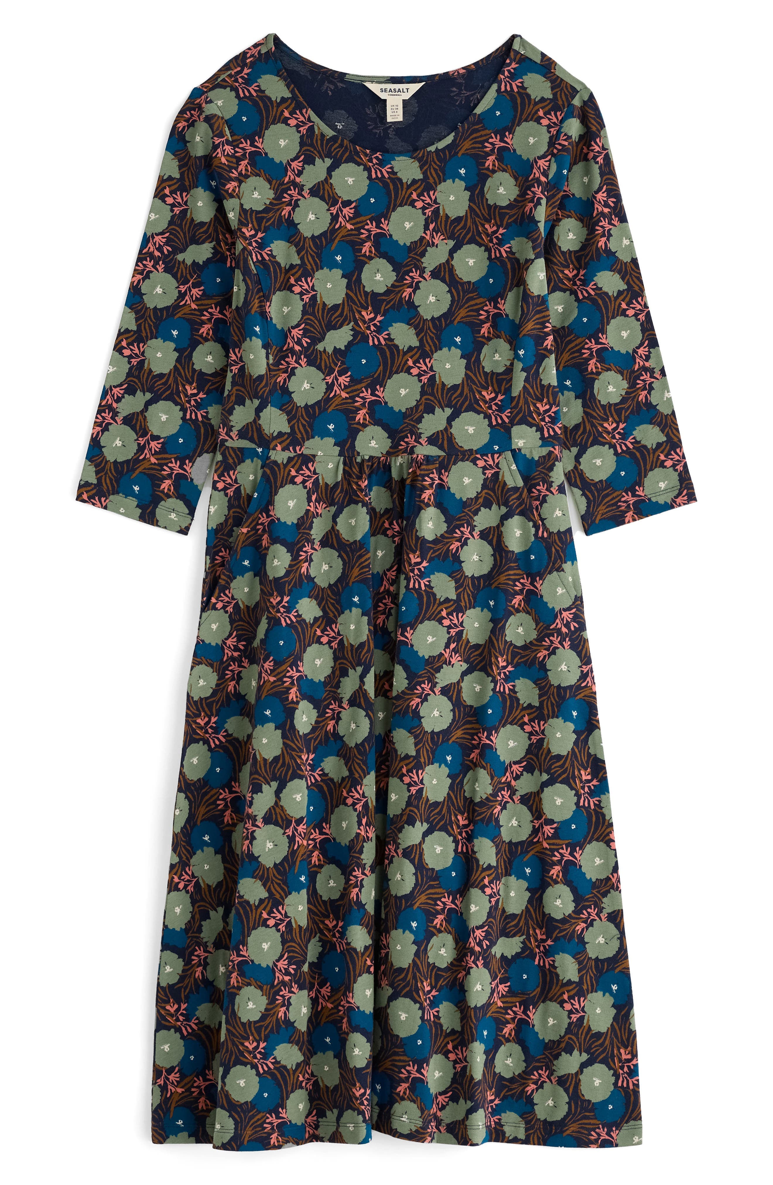 April Floral Stretch Organic Cotton Dress - image 1