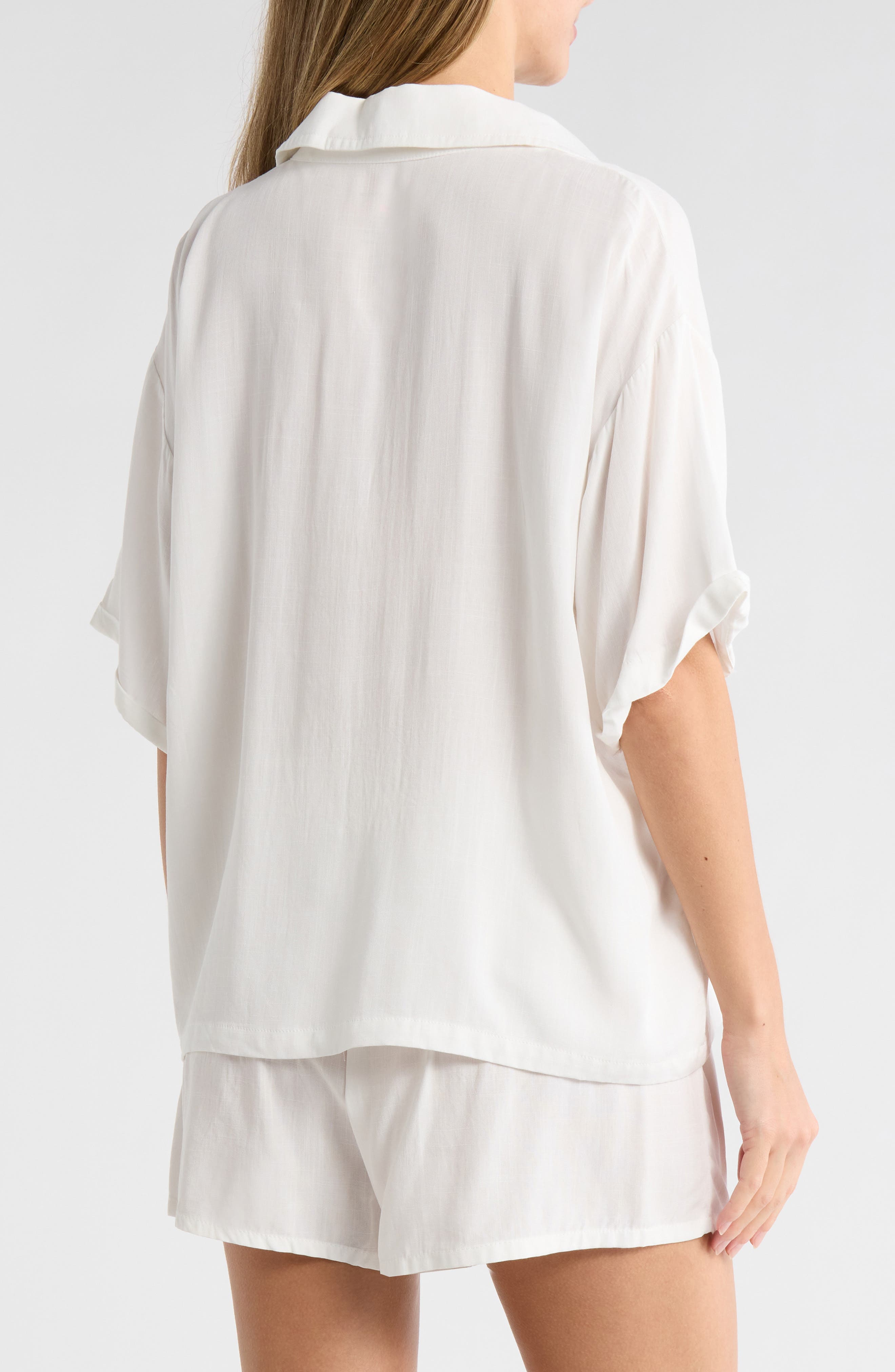 Heart Patch Cabana Button-Up Shirt & Shorts Cover-Up Set - image 2