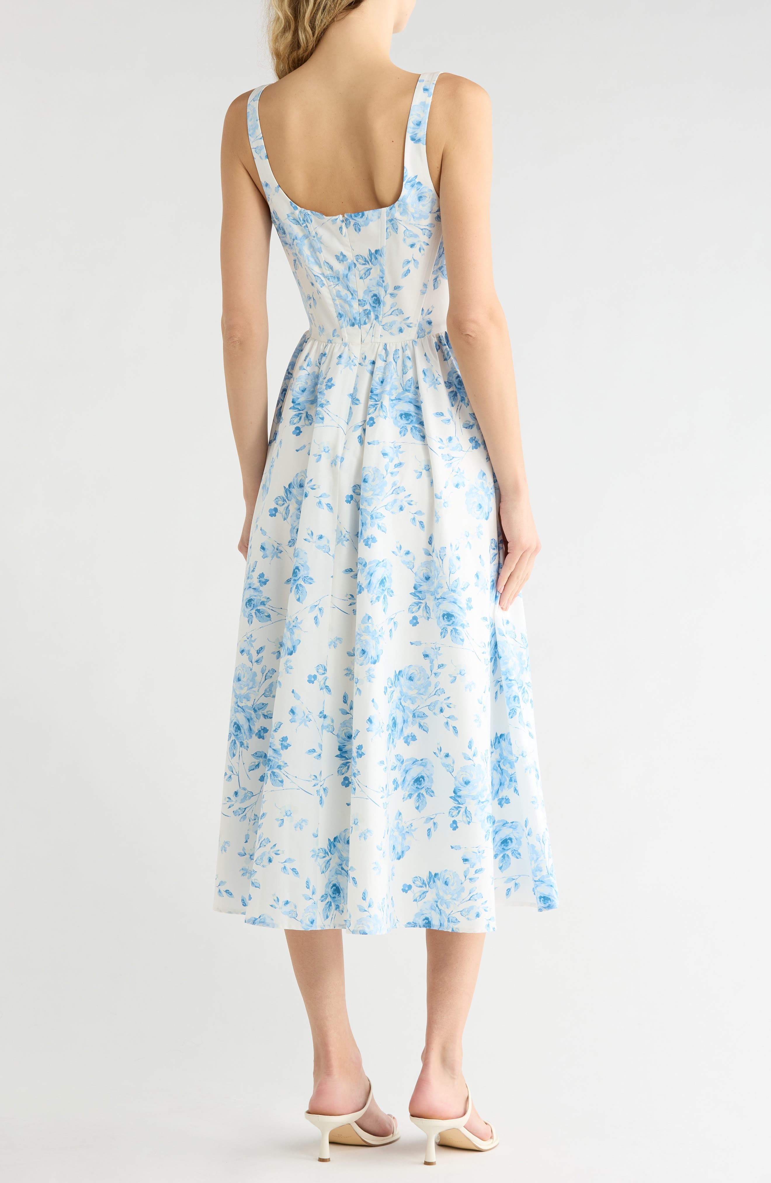 Floral Corset Midi Dress - image 2