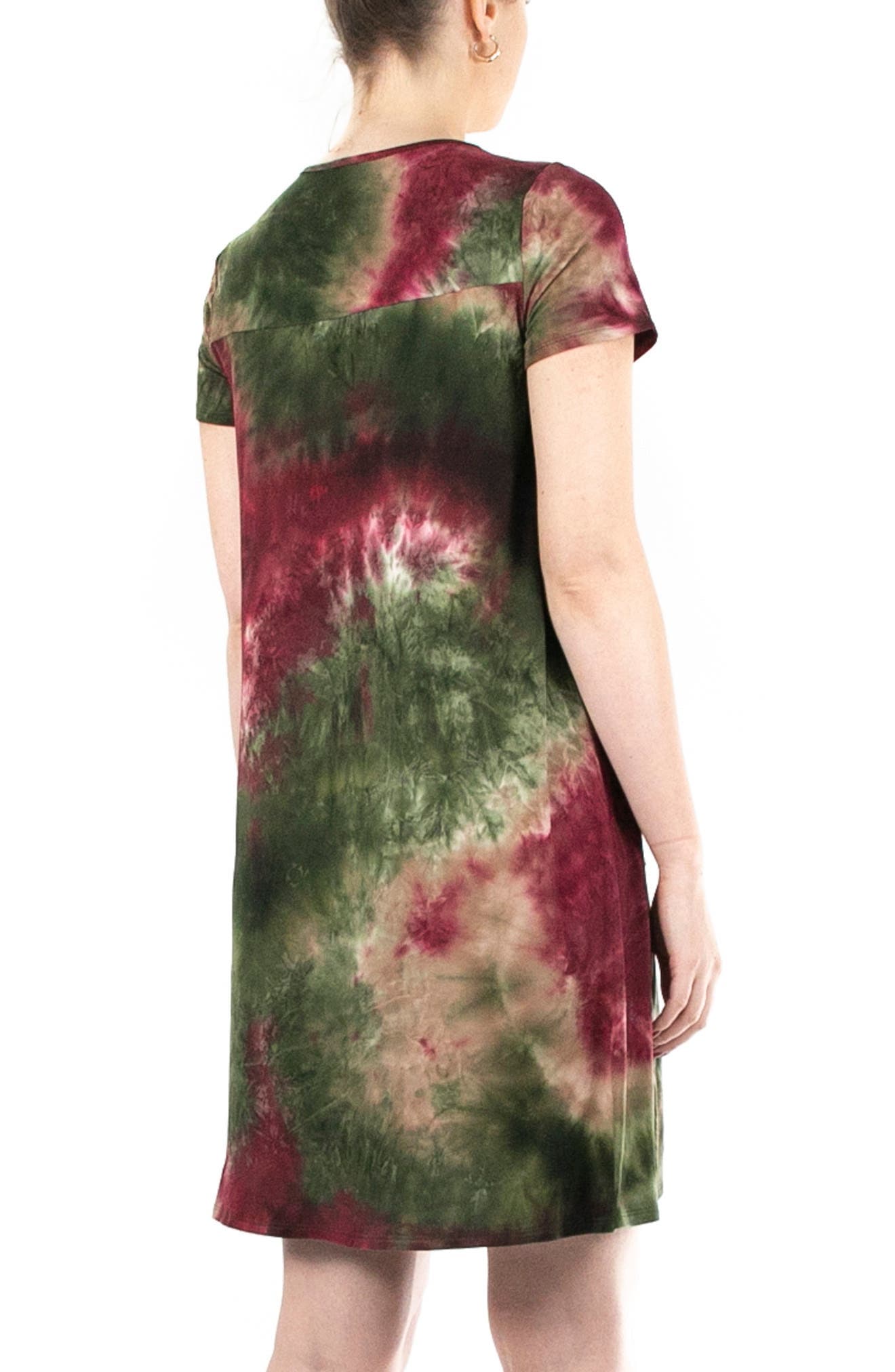 Scoop Neck Tie-Dye Print Dress - image 2