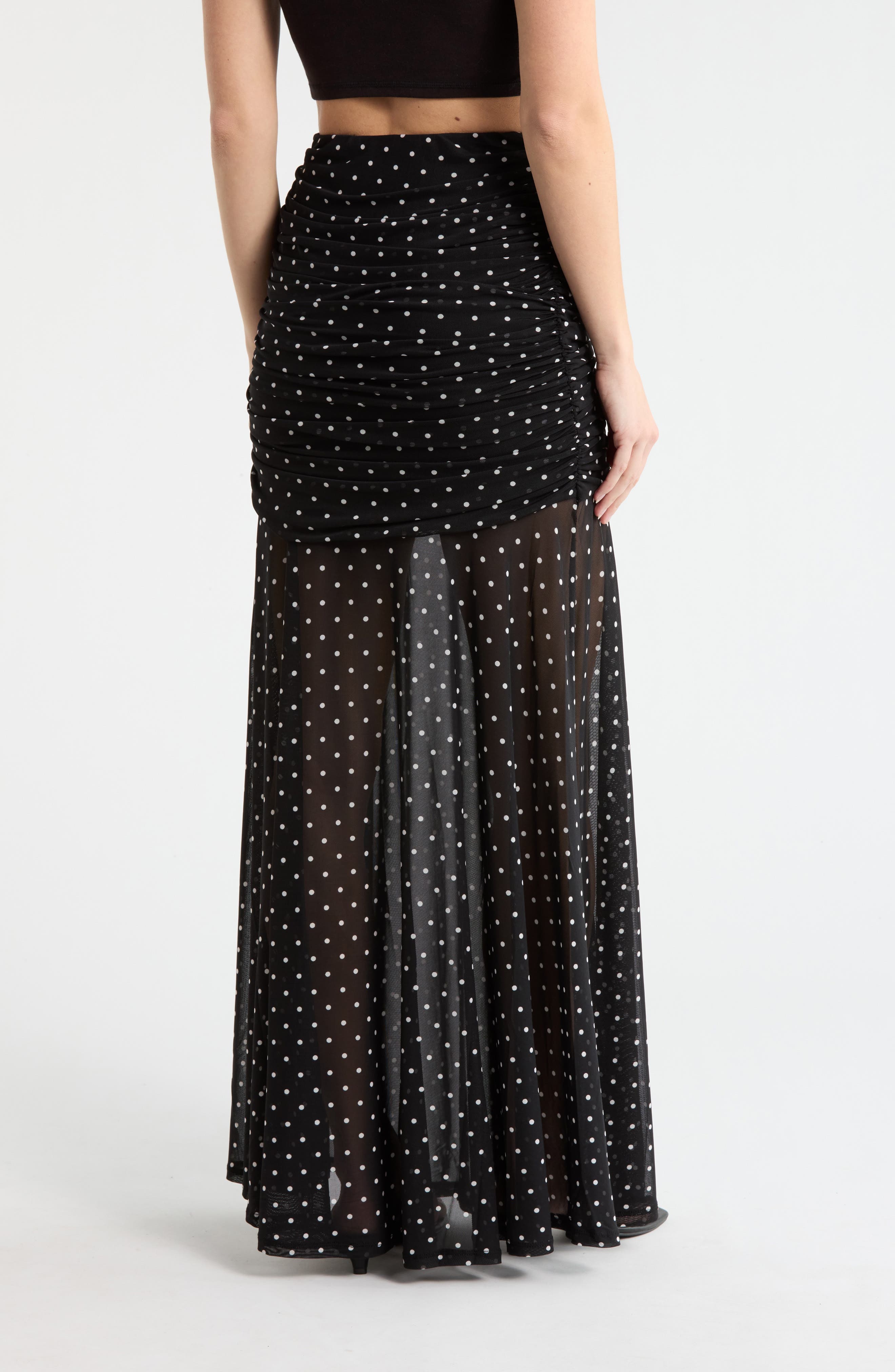 Leroy Ruched Maxi Skirt - image 2
