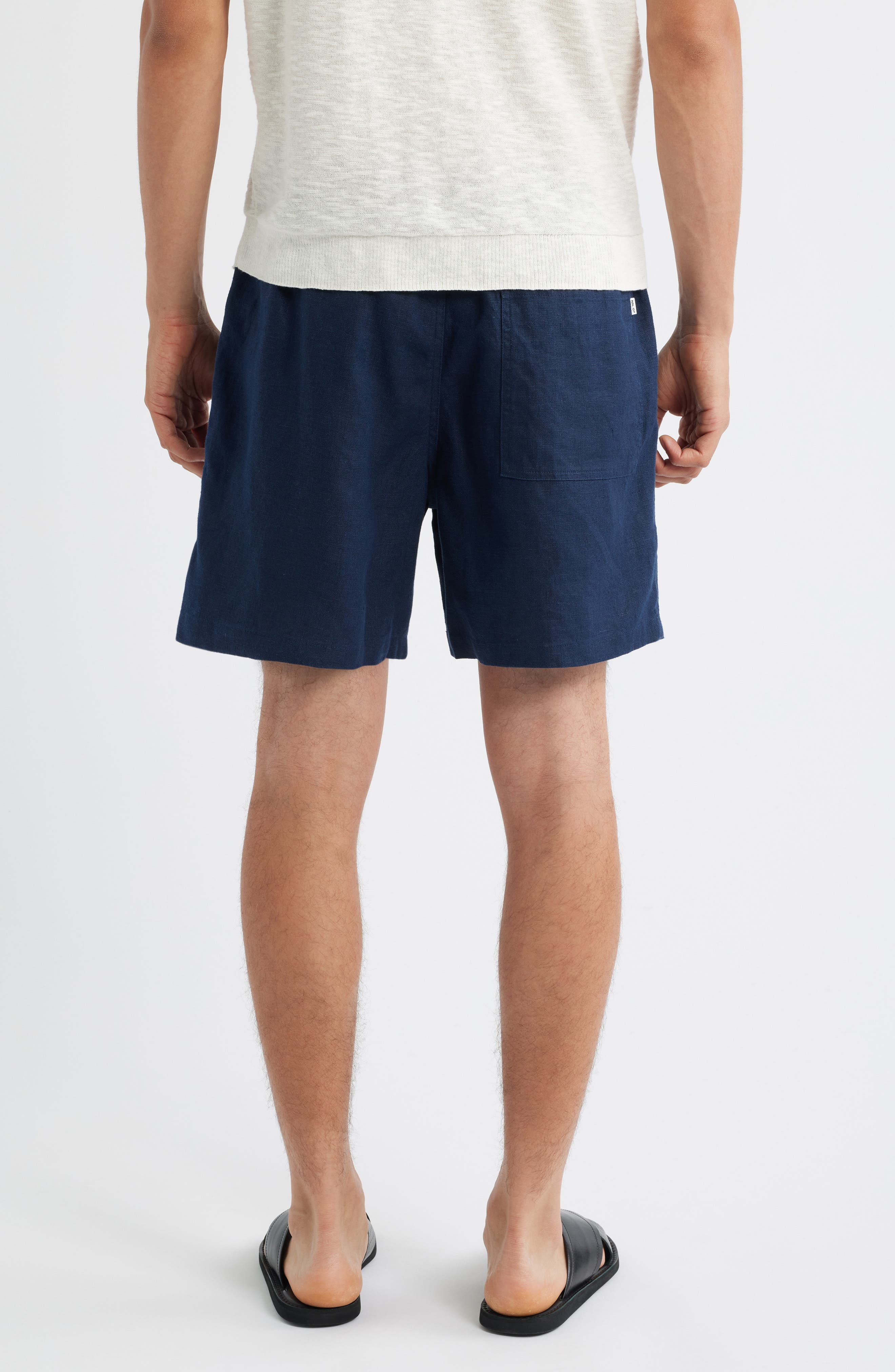 1454 Gregor Linen Drawstring Shorts - image 2