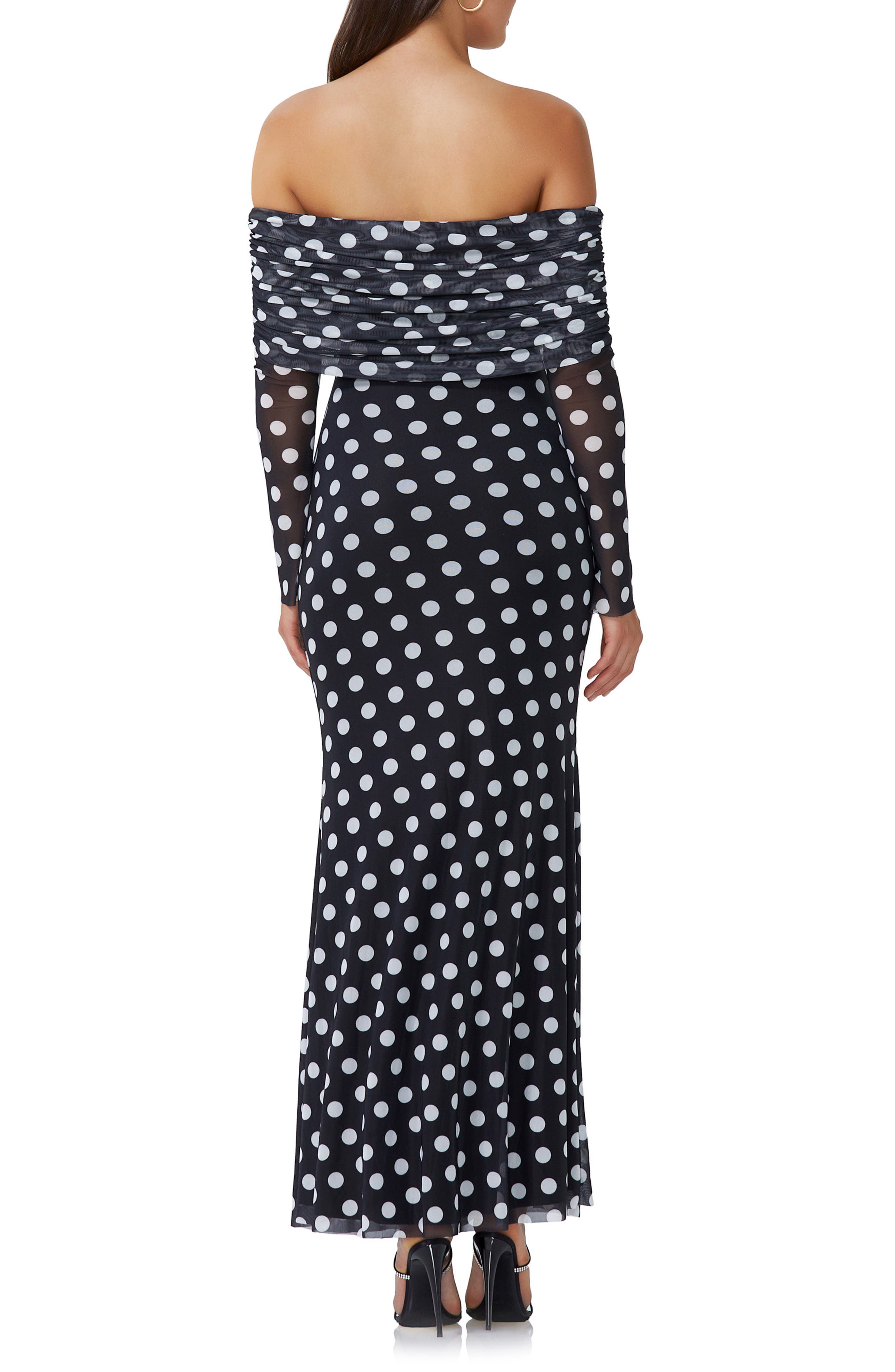 Thelma Off the Shoulder Long Sleeve Maxi Dress - image 2