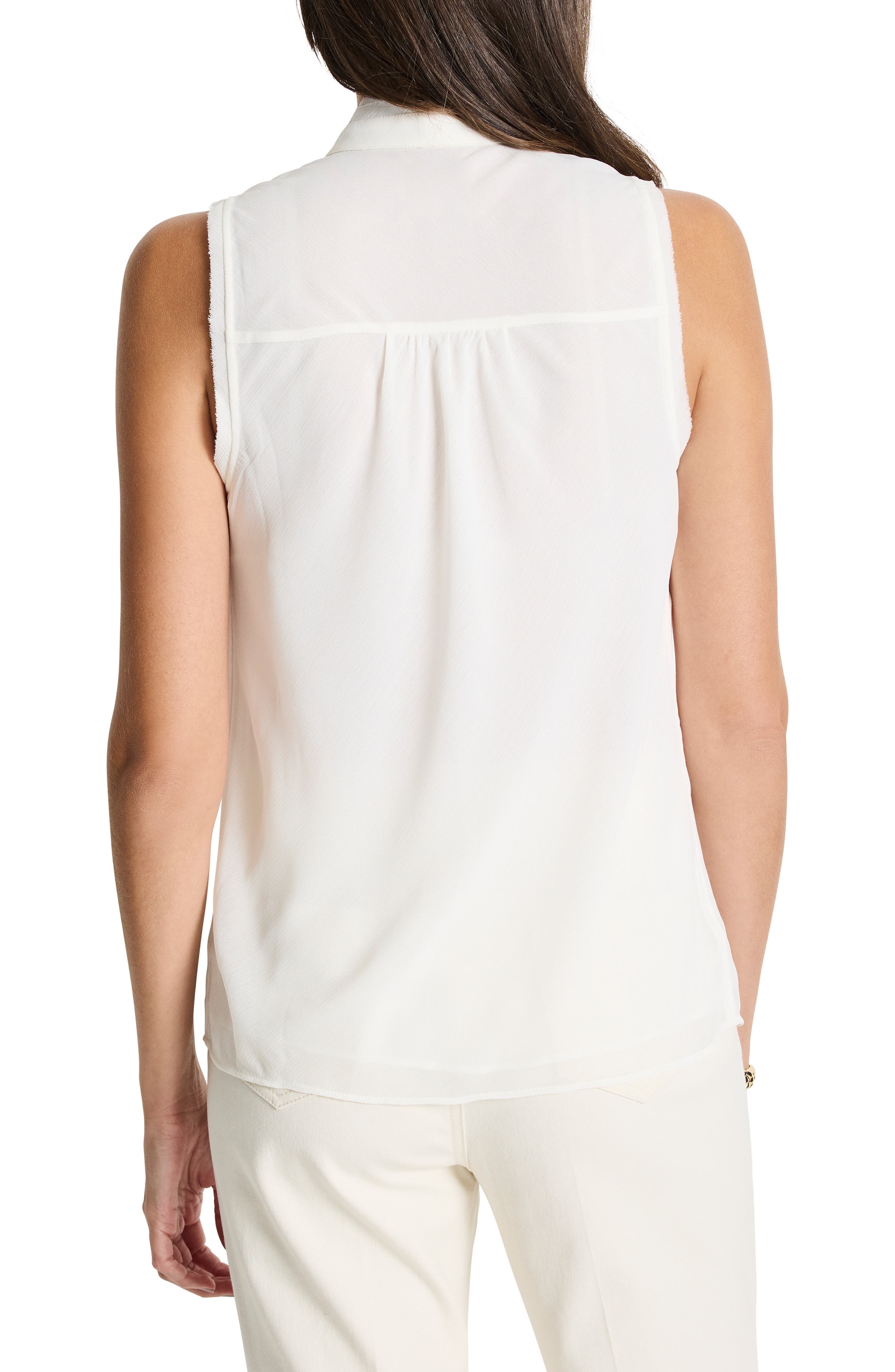 Falling Ruffle Chiffon Tank - image 2