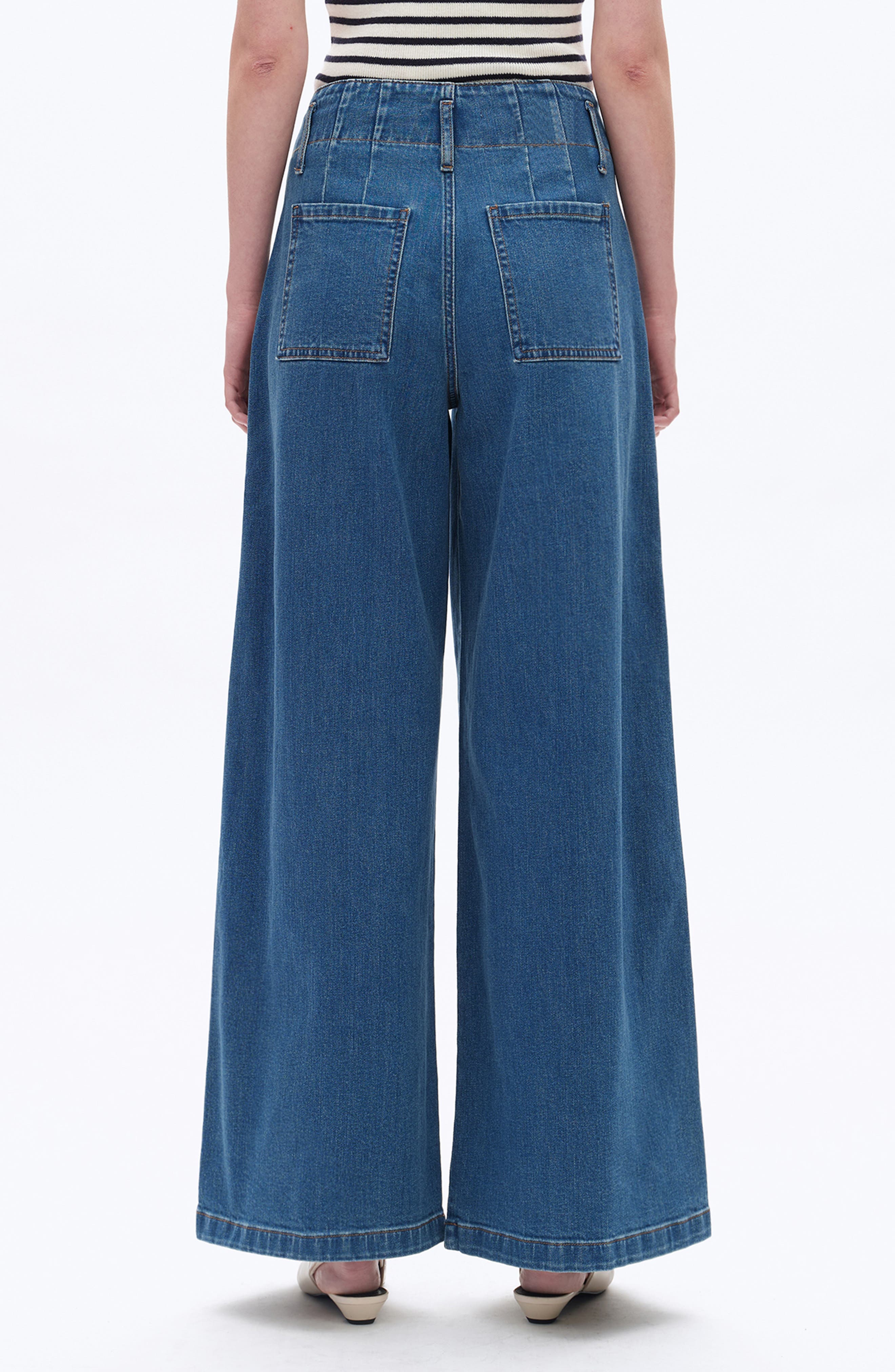 Darted High Waist Super Wide Leg Jeans - image 2