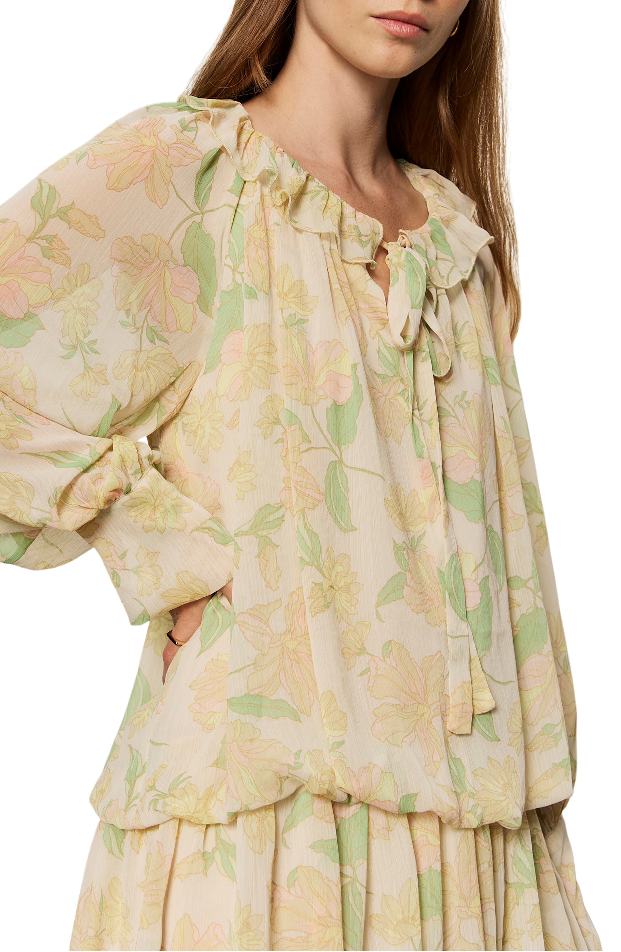Floral Print Long Sleeve Minidress - image 2