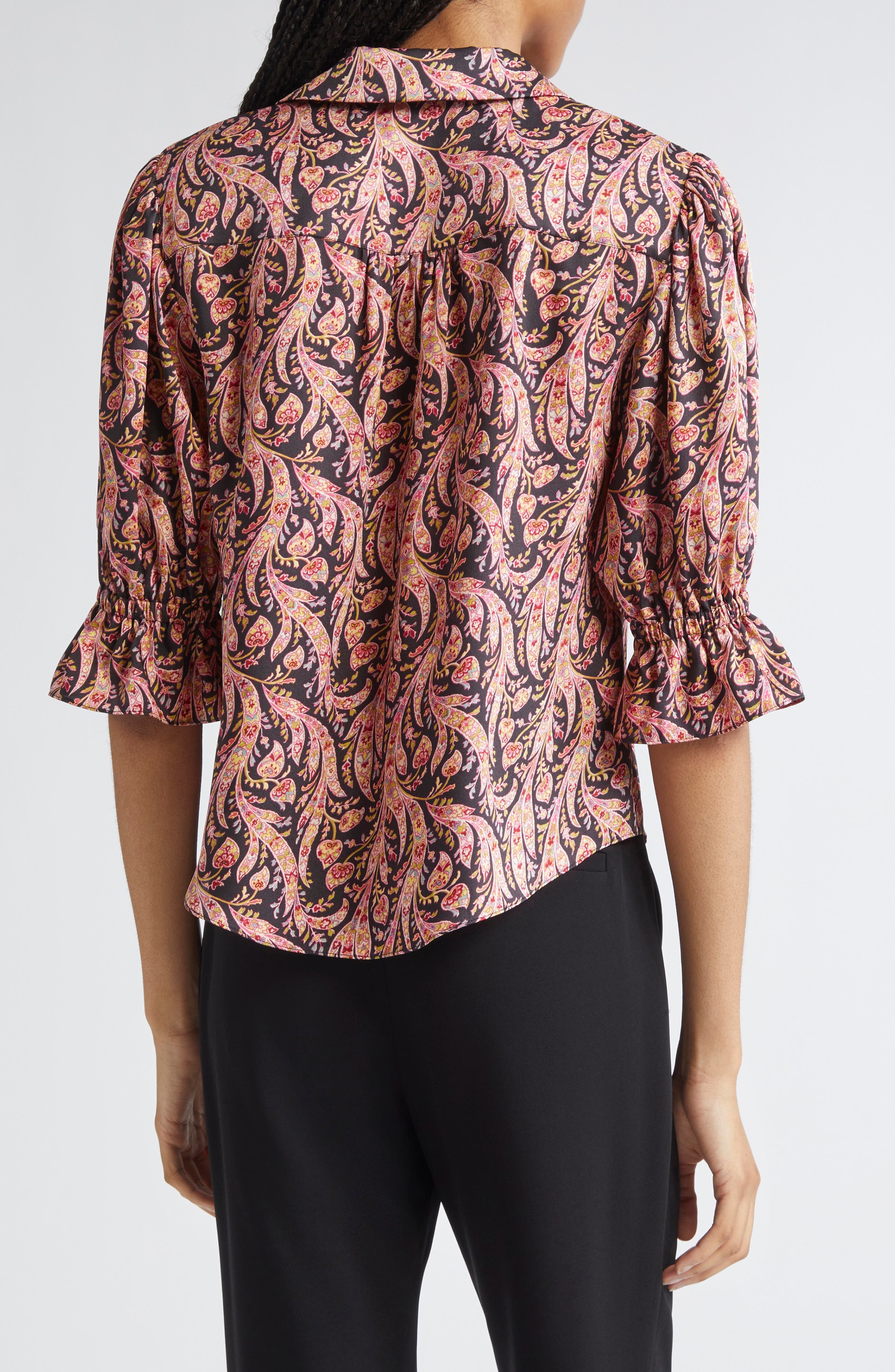 Fiona Charming Paisley Button-Up Shirt - image 2