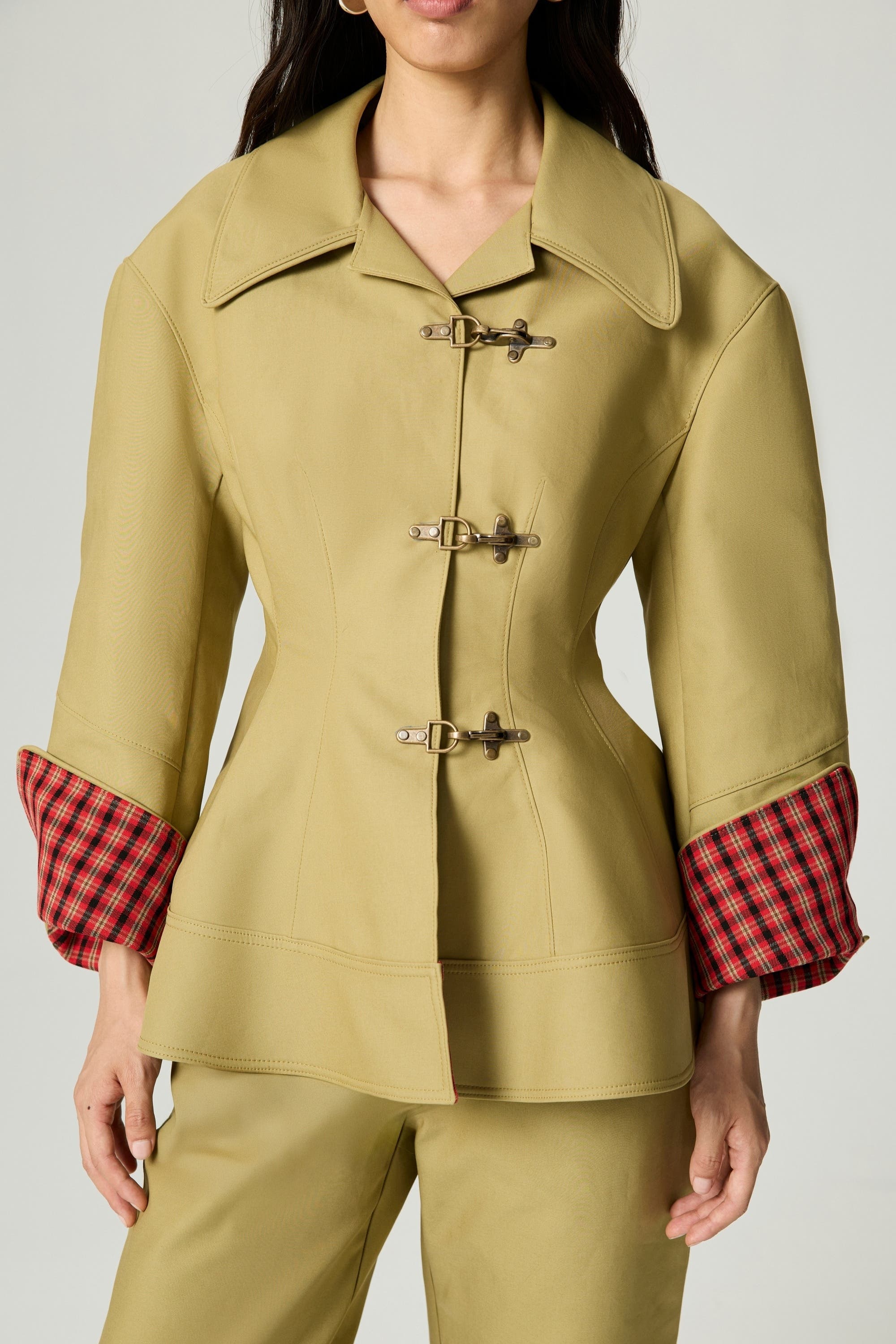 Buckle-Front Fitted Jacket - image 1