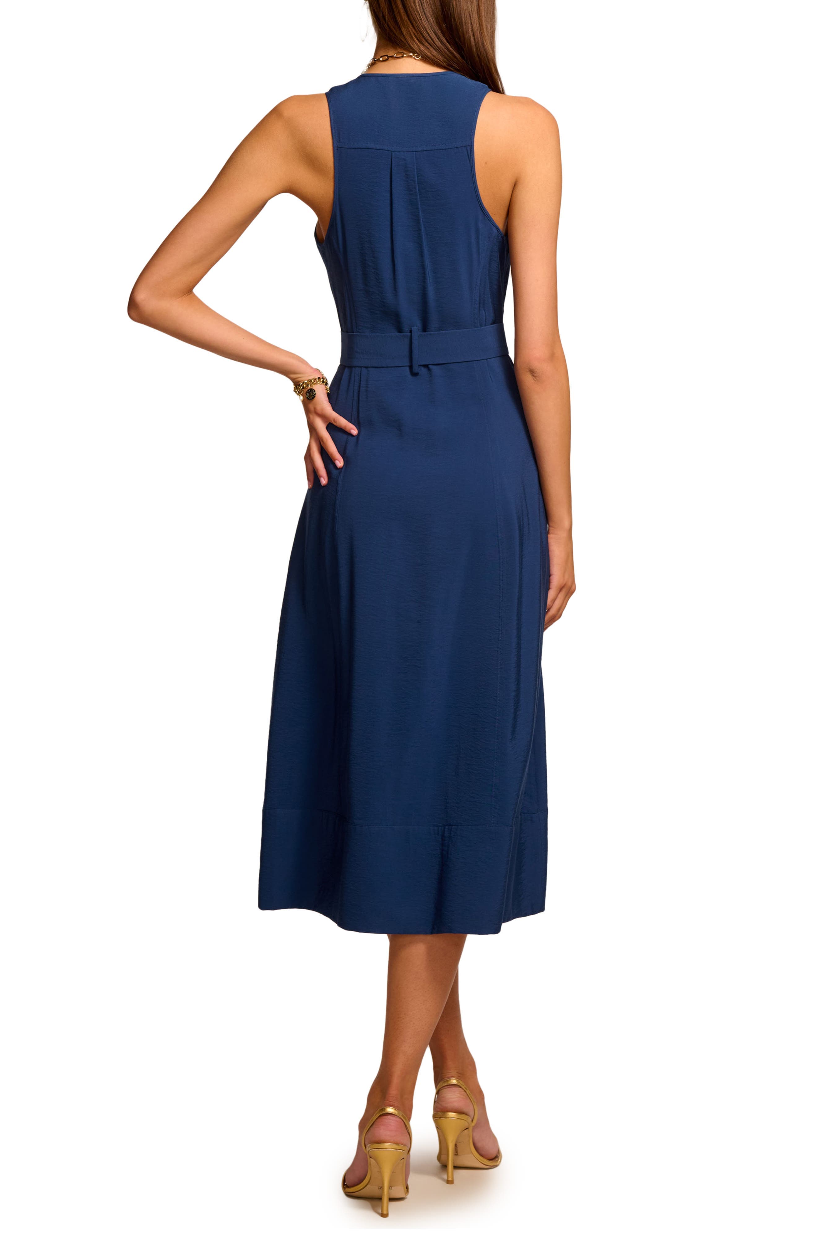 Nomi Belted Sleeveless Midi Dress - image 4