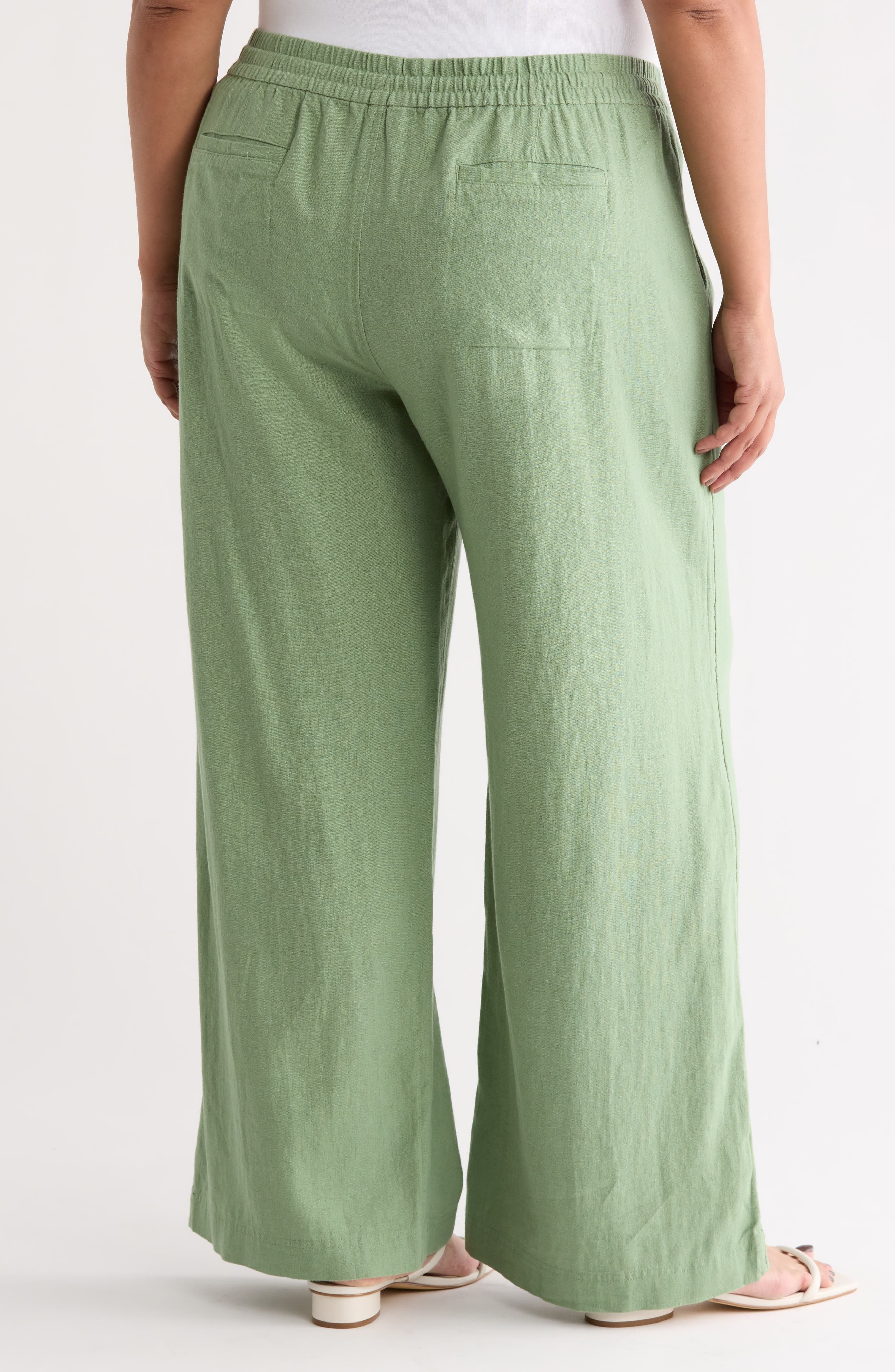 Linen Blend Drawstring Pants - image 4