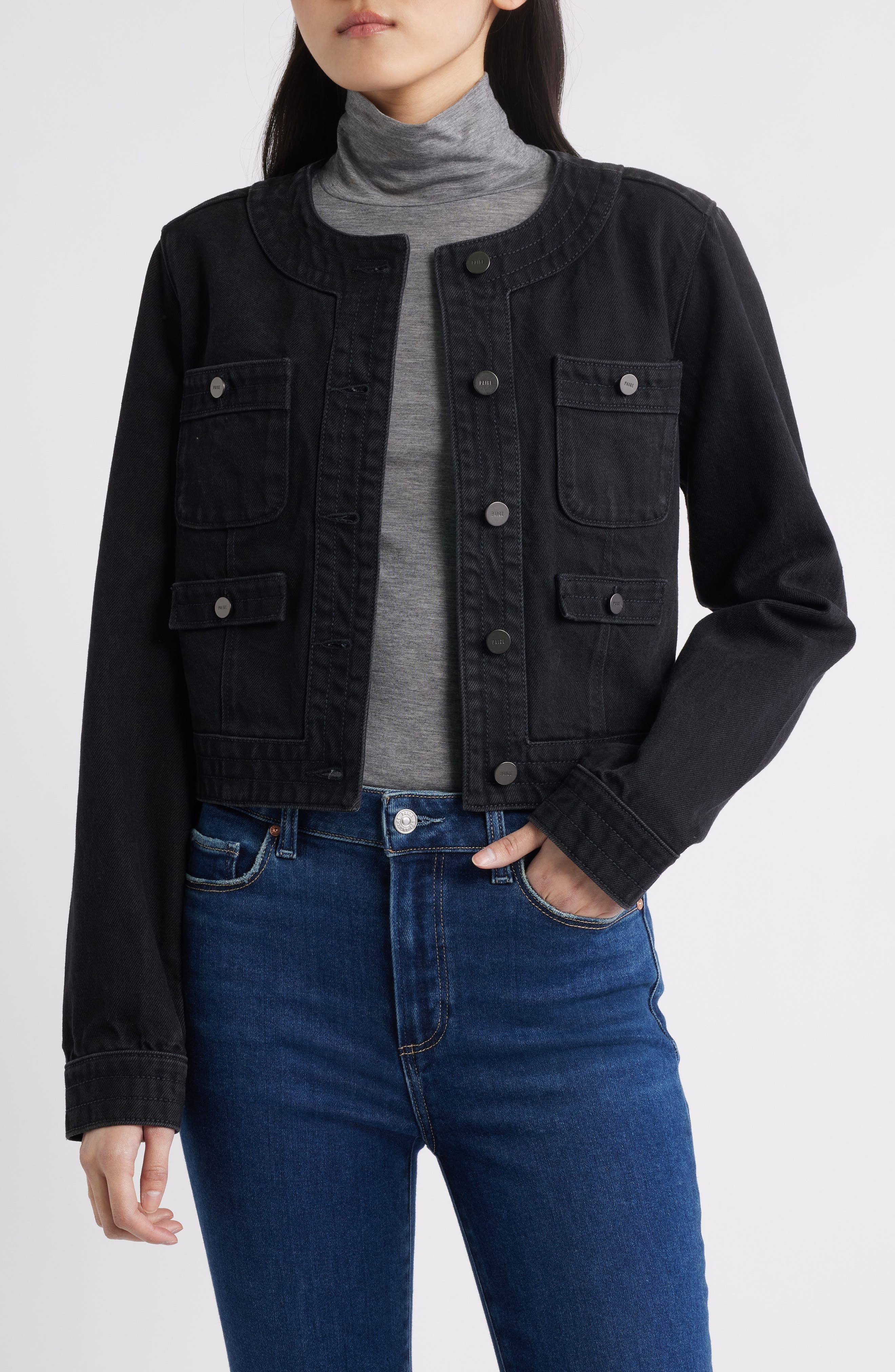 Kiya Crop Denim Jacket - image 1
