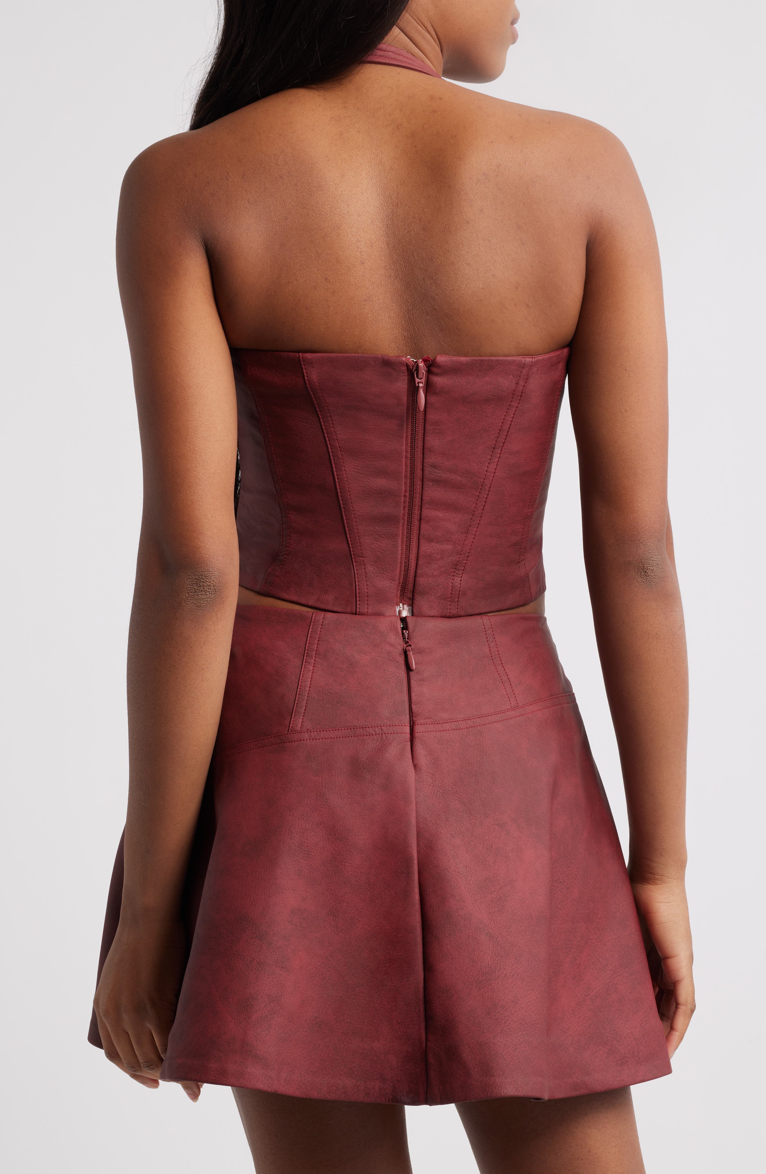 Faux Leather Corset Top - image 2