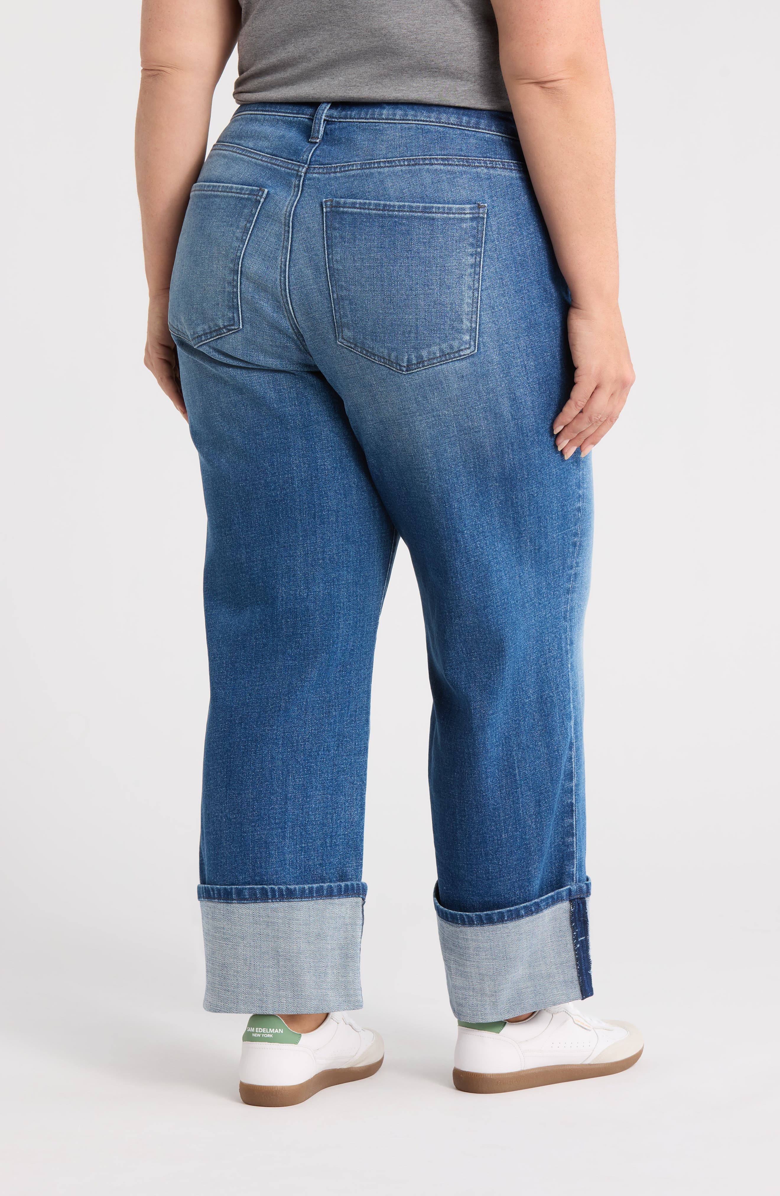 Sienna Cuffed High Waist Wide Leg Jeans - image 2