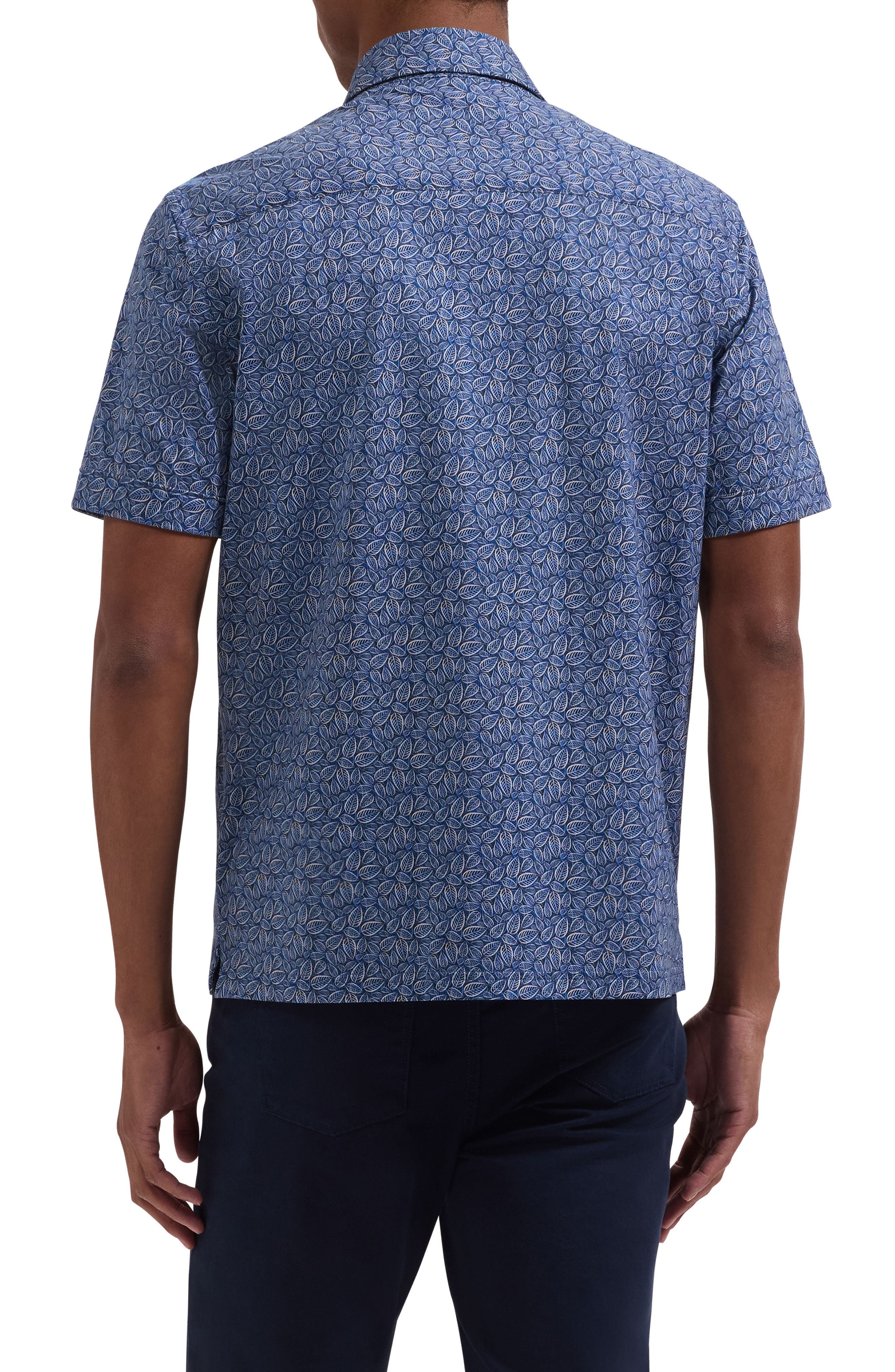 Milo OoohCotton Leaf Print Short Sleeve Button-Up Shirt - image 2