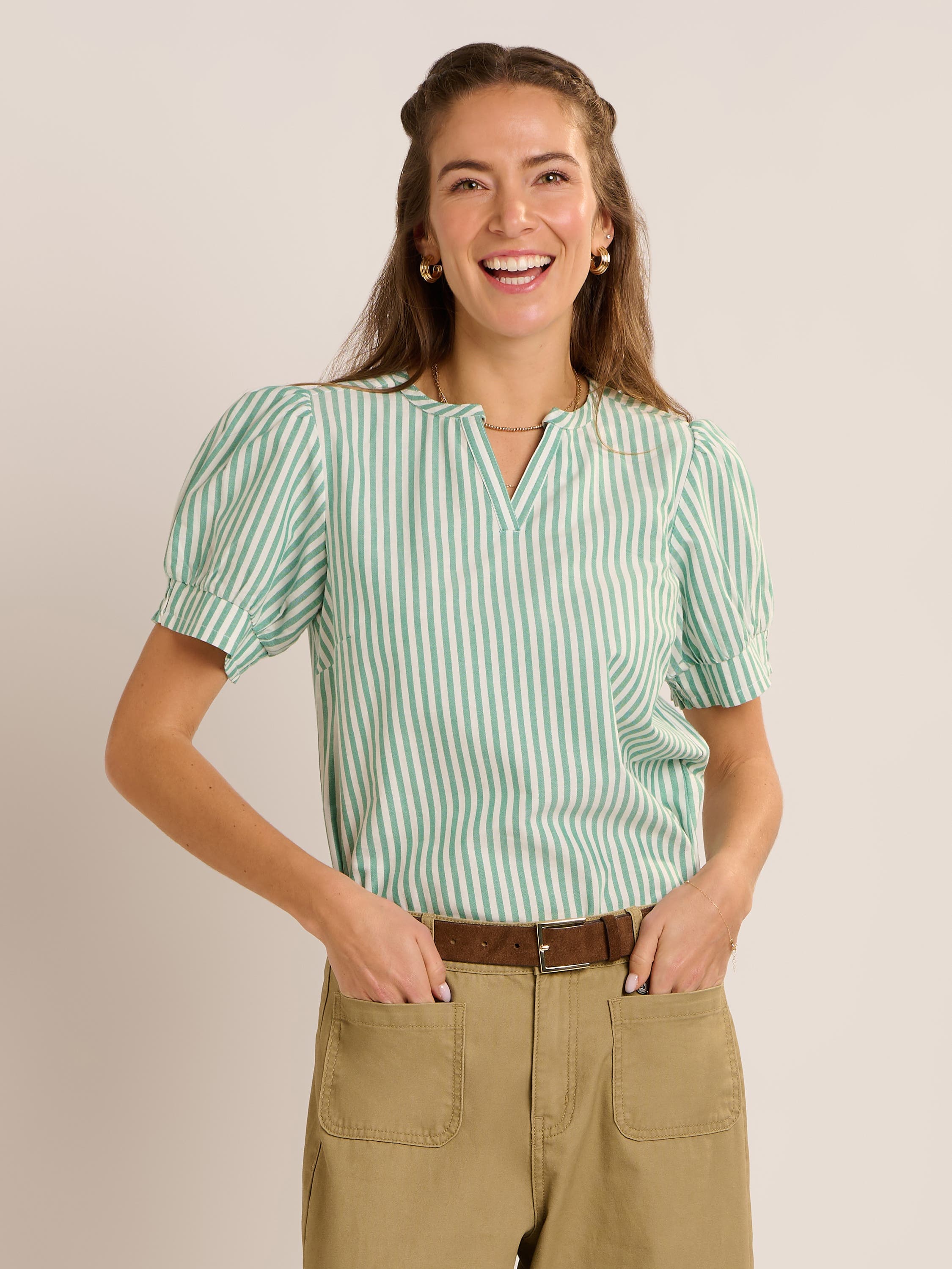 Bruni Sculpted Puff-Sleeve Blouse - image 1