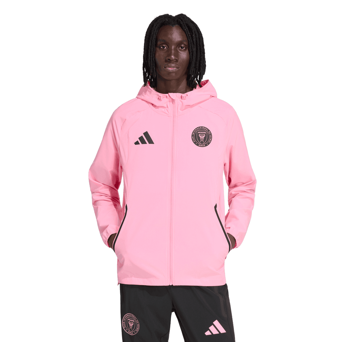 Men's adidas  Light Pink Inter Miami CF Tiro Travel Full-Zip Hooded Windbreaker - image 1