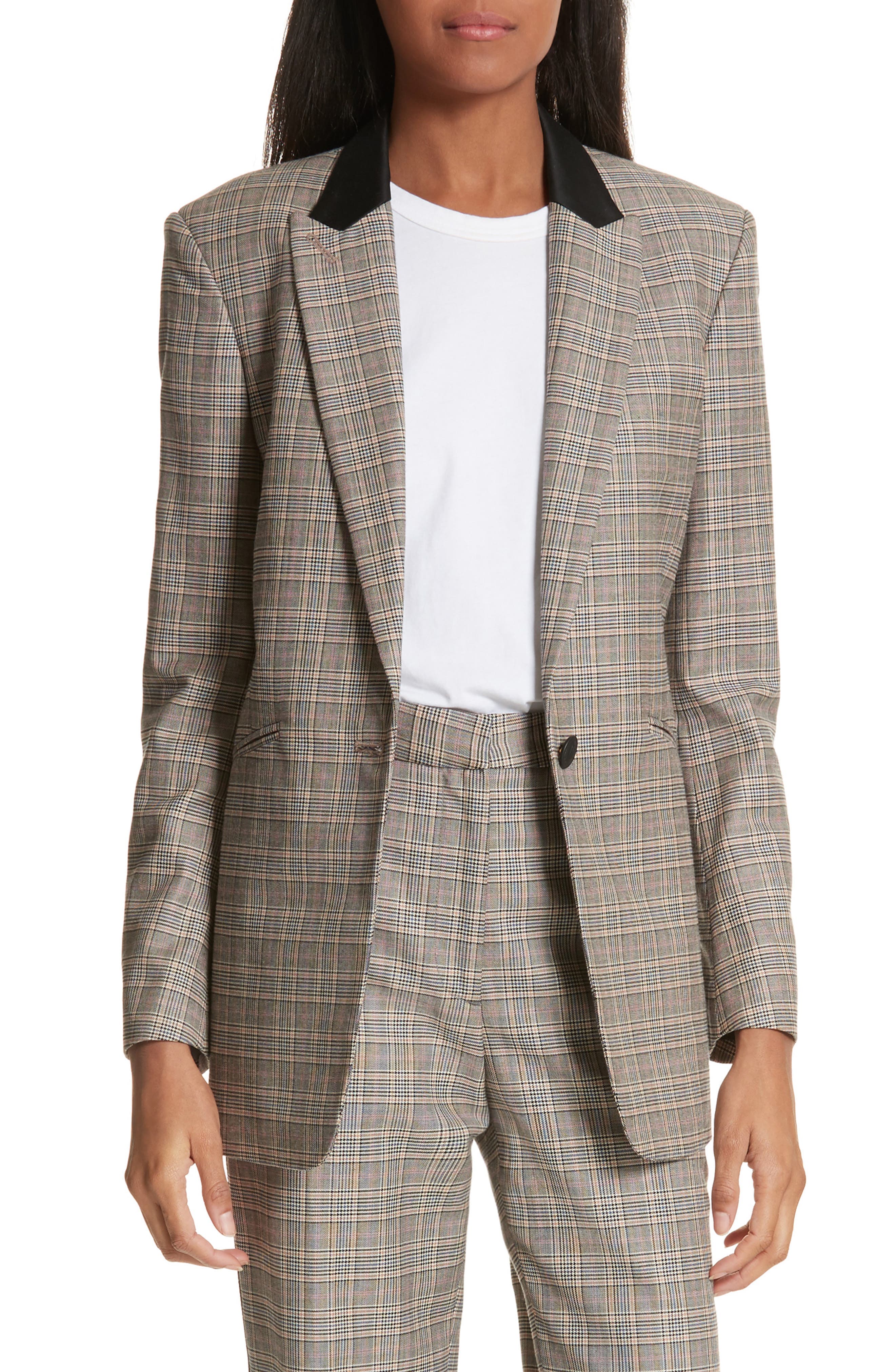 Ridley Glen Plaid Wool & Cotton Blazer - image 1