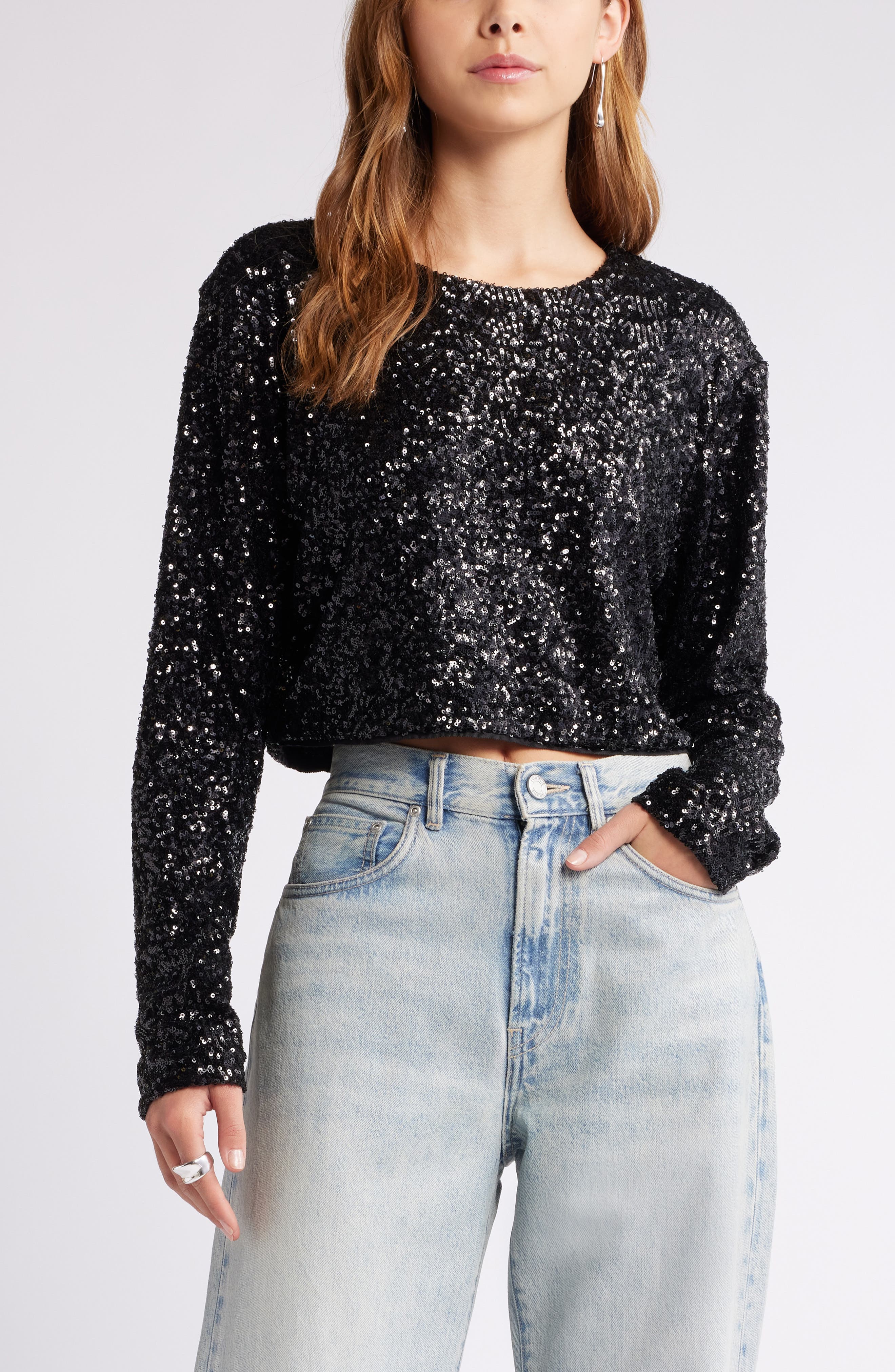 Crop Sequin Top - image 1