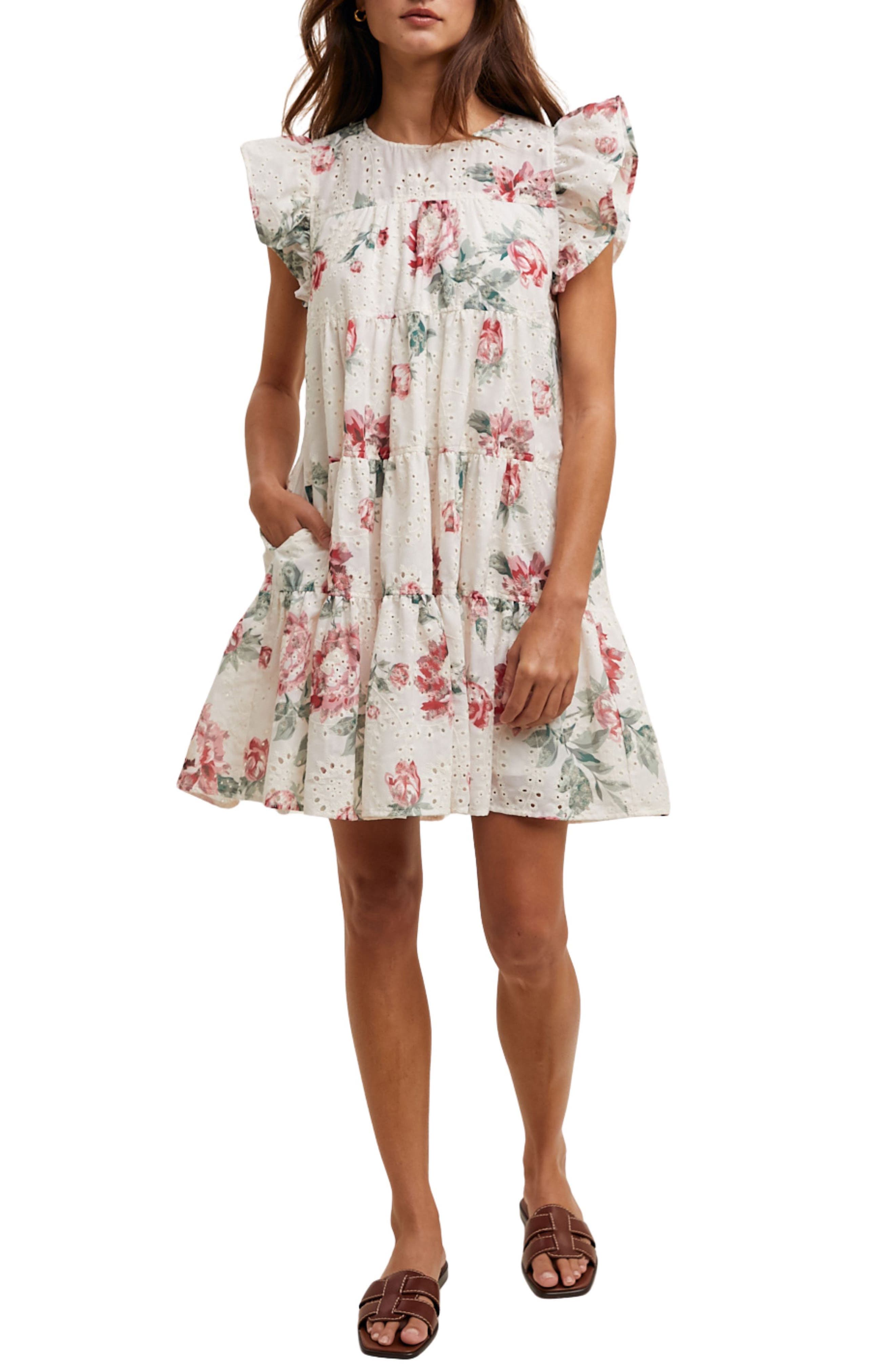 Floral Eyelet Babydoll Dress - image 3
