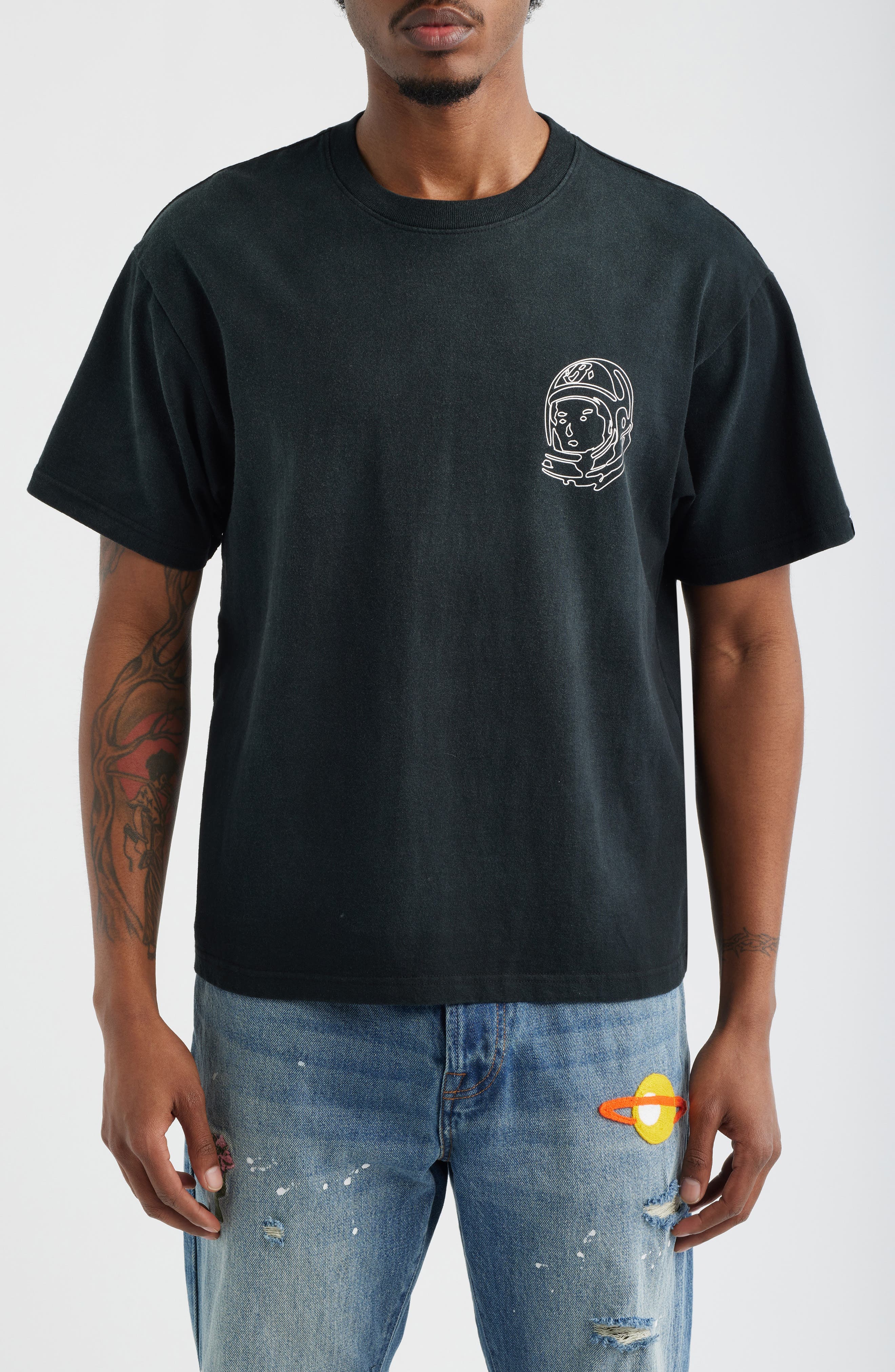 BB Faded Helmet Cotton Graphic T-Shirt - image 1