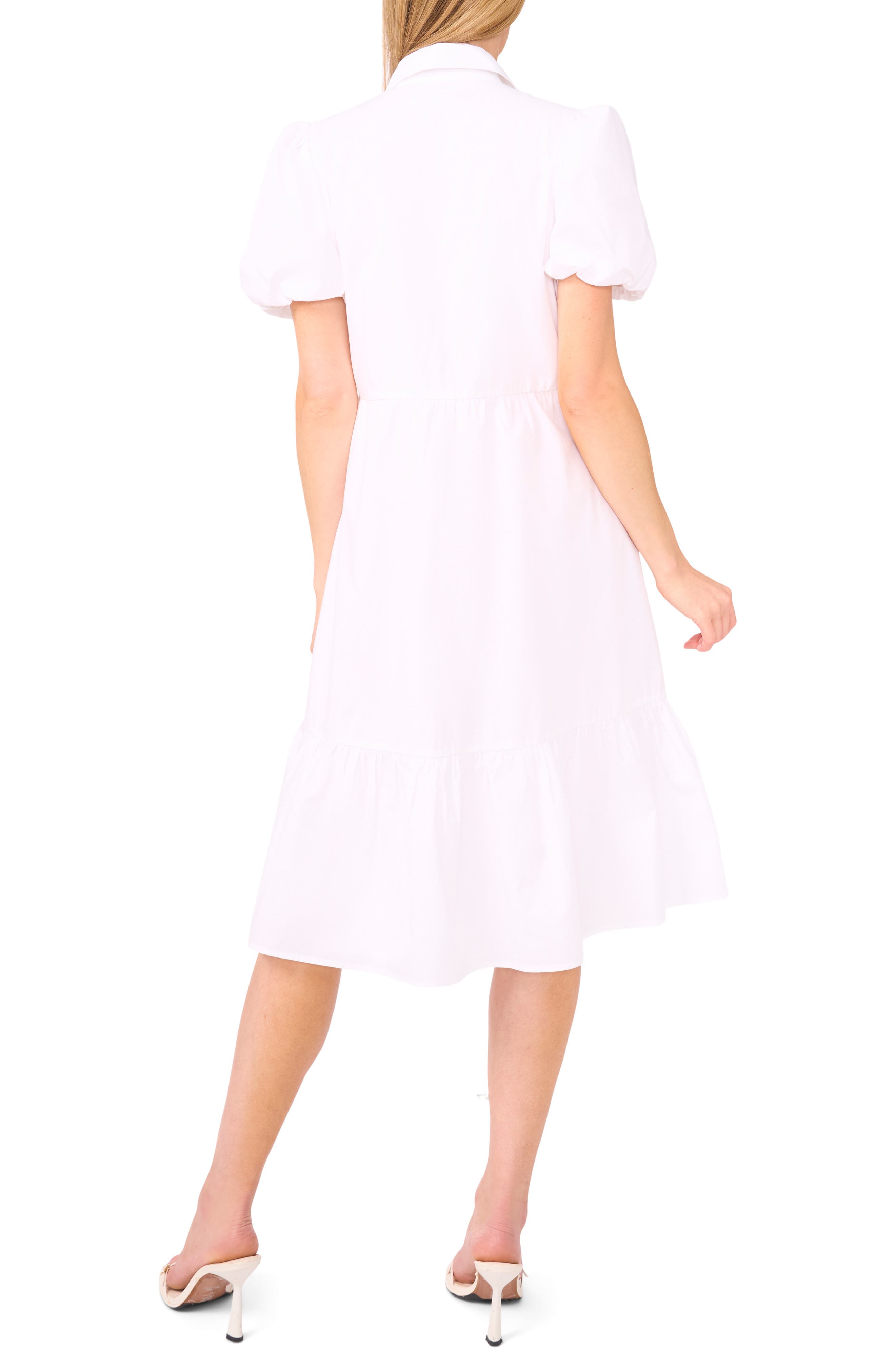 Puff Sleeve Bow Dress - image 2