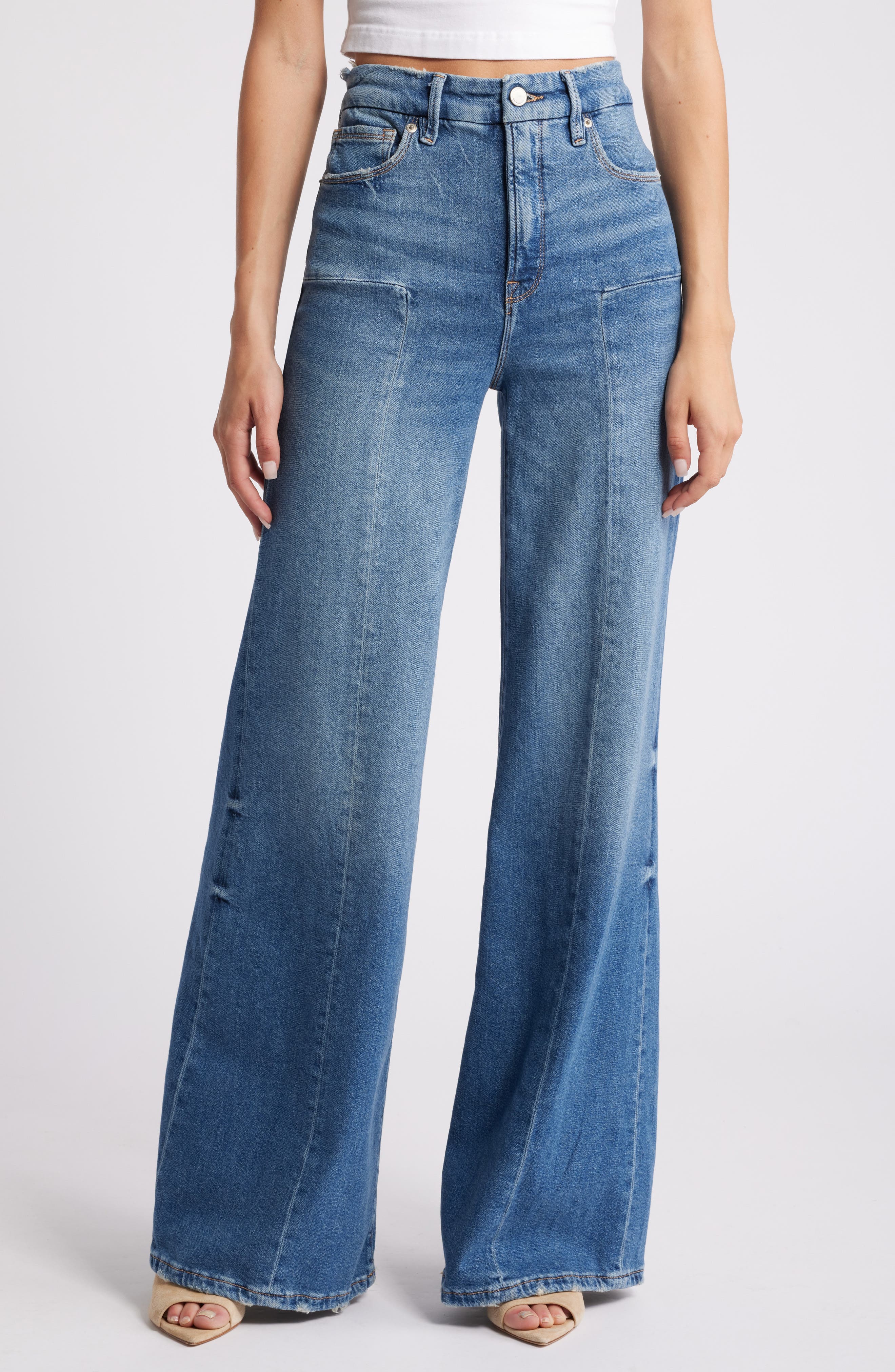 Good Waist Center Seam Palazzo Jeans - image 1