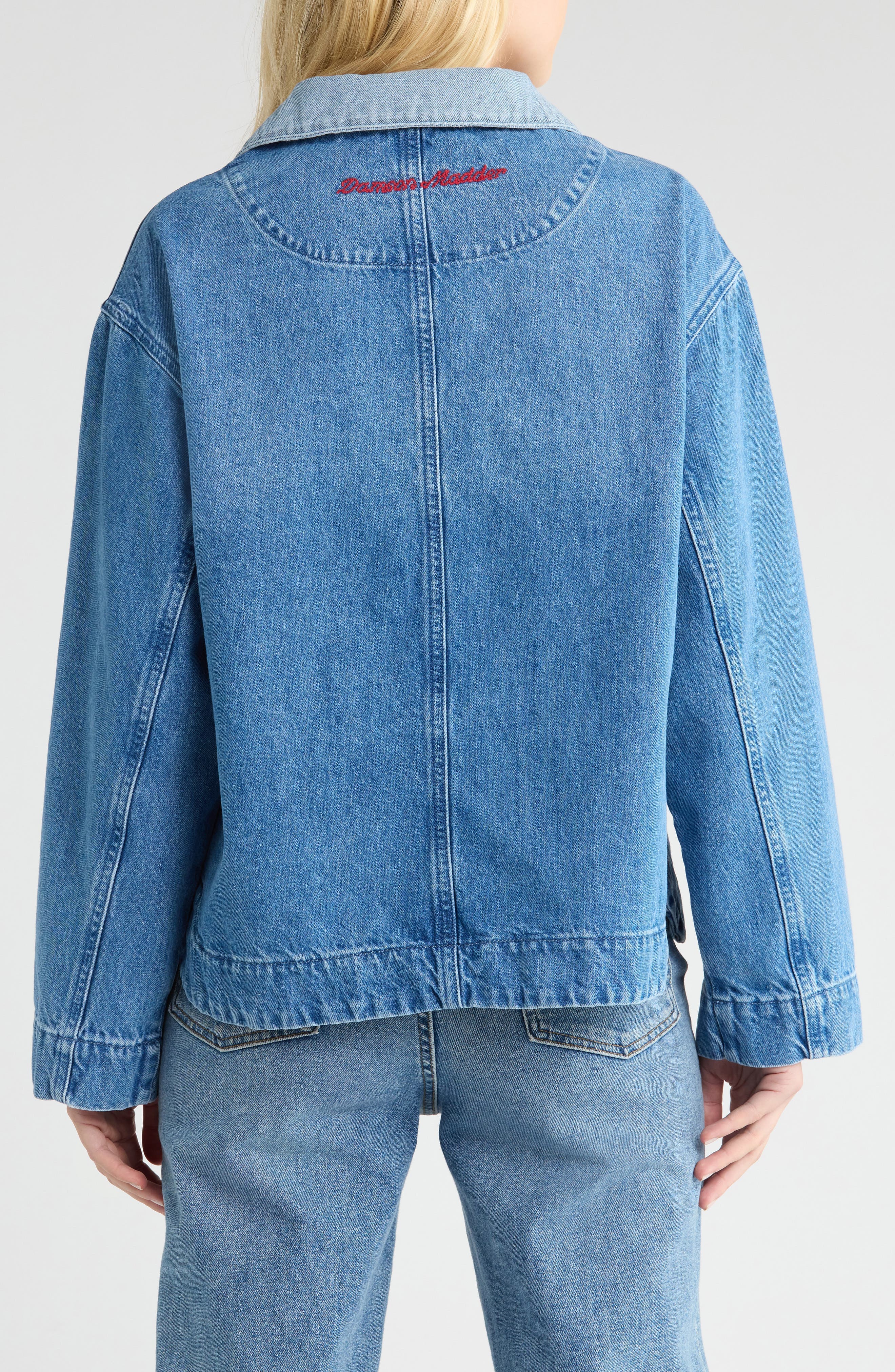 Scarlett Lace-Up Denim Rugby Shirt - image 2