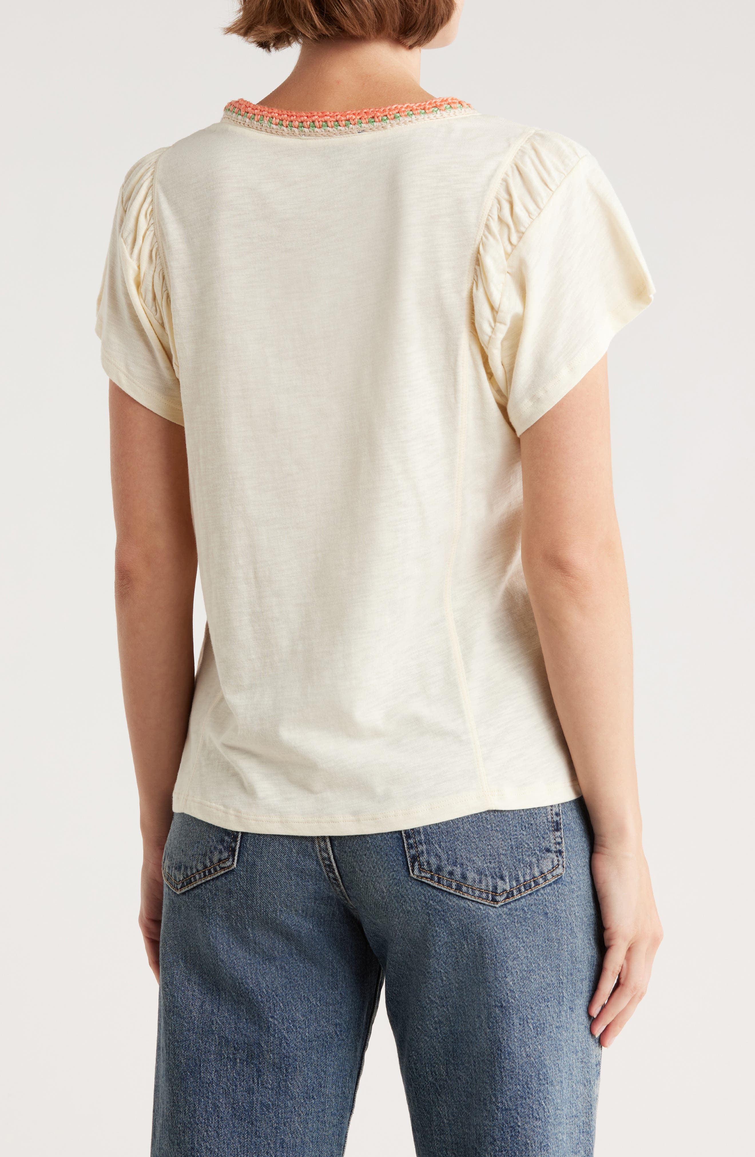 Crochet Trim T-Shirt - image 2