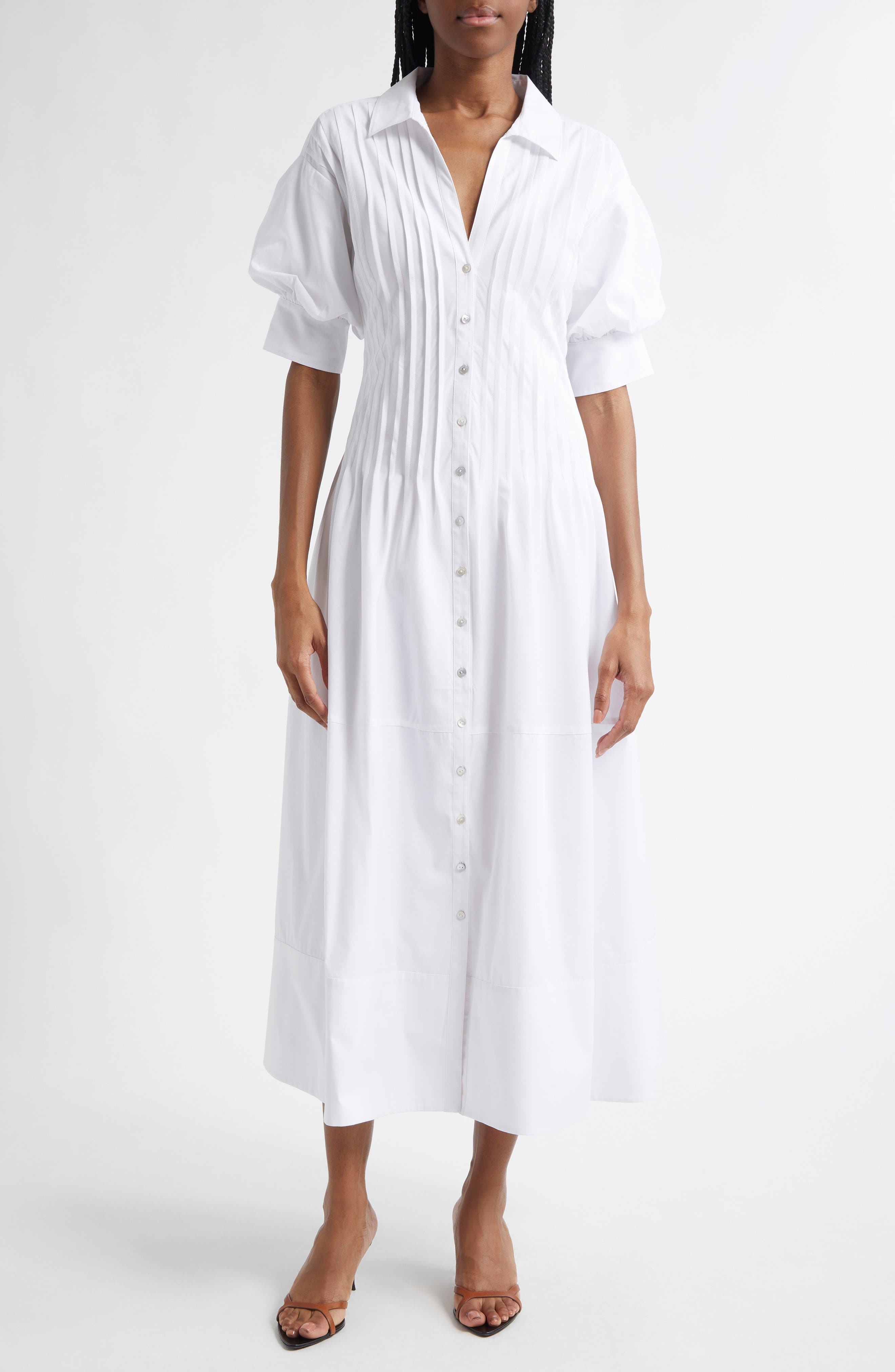 Monty Pleated Midi Dress - image 1